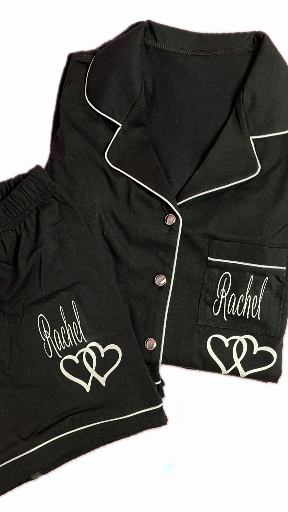 Cotton Short Shirt Set | Black