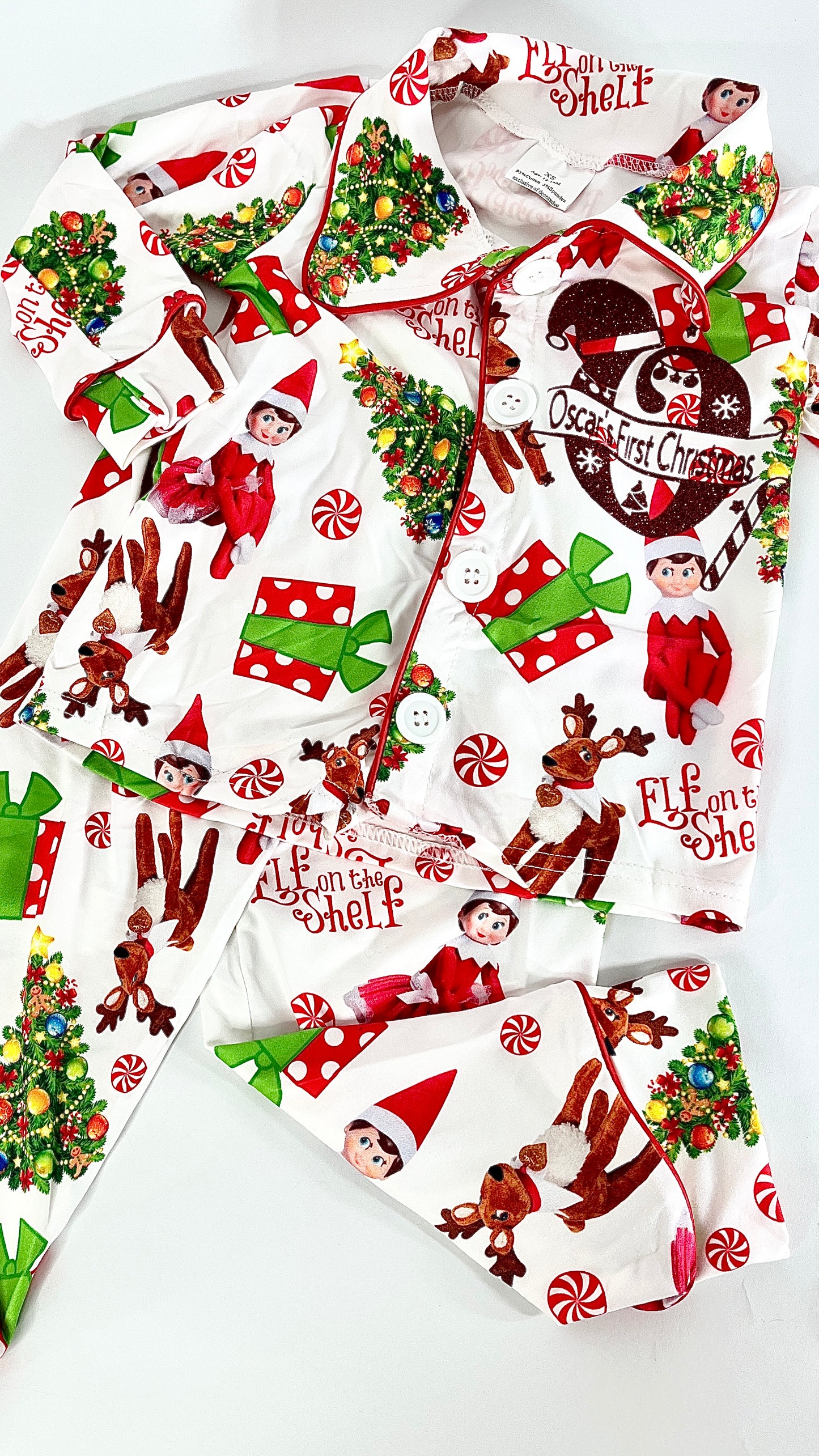 Elf Pjs | Ruffle Trim Sets Also Available