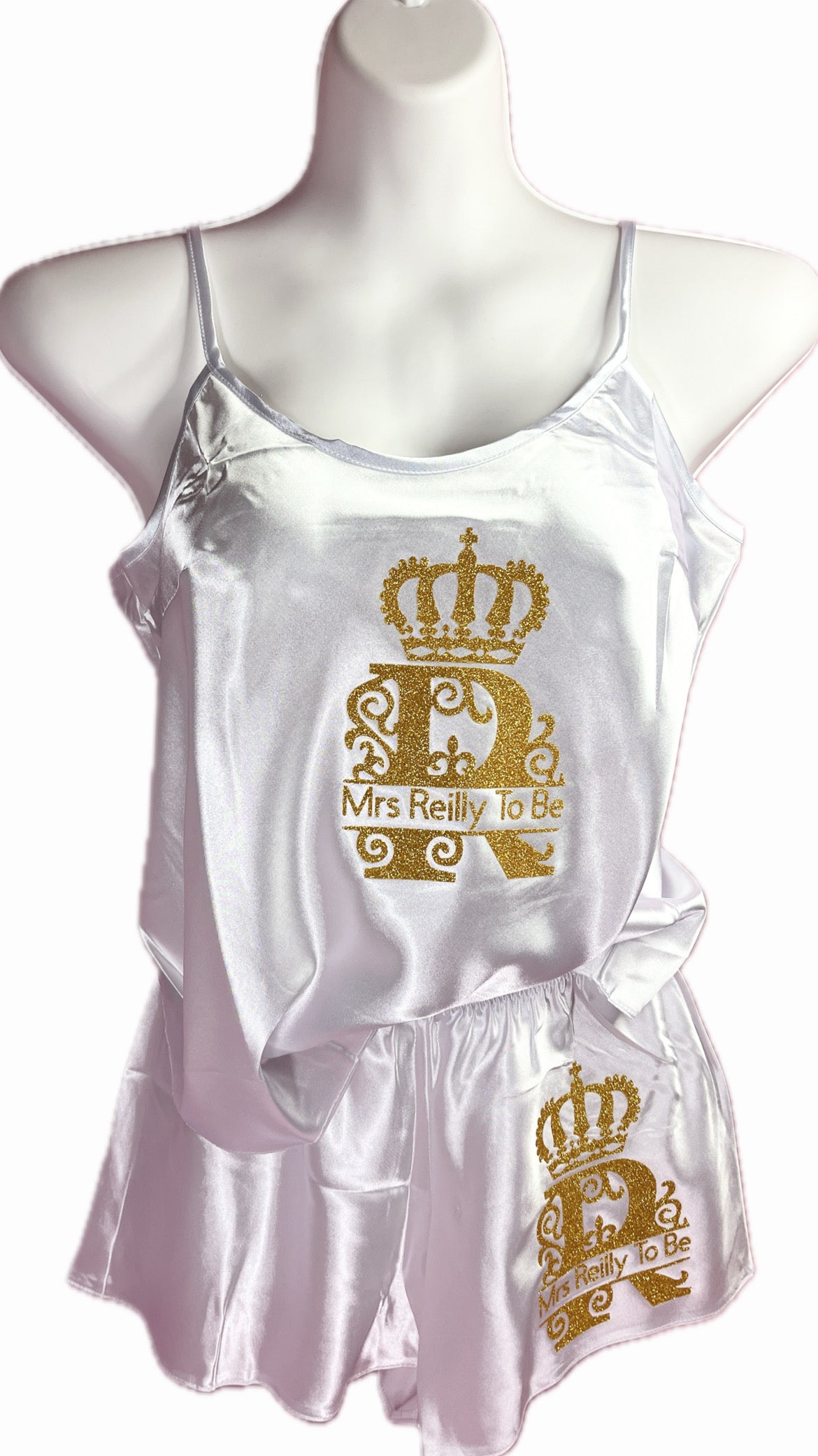 Personalised Cami Set | White