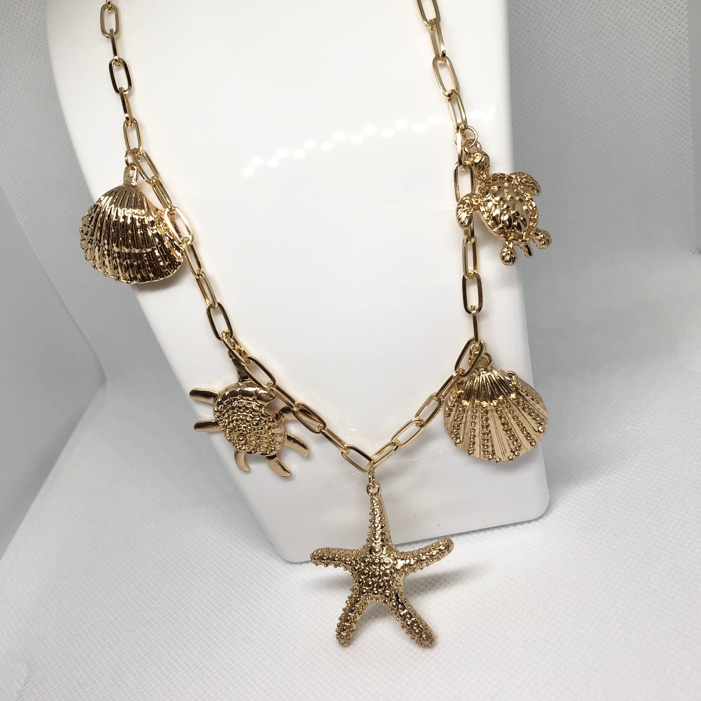 Ocean Themed Charm Pendant Necklace