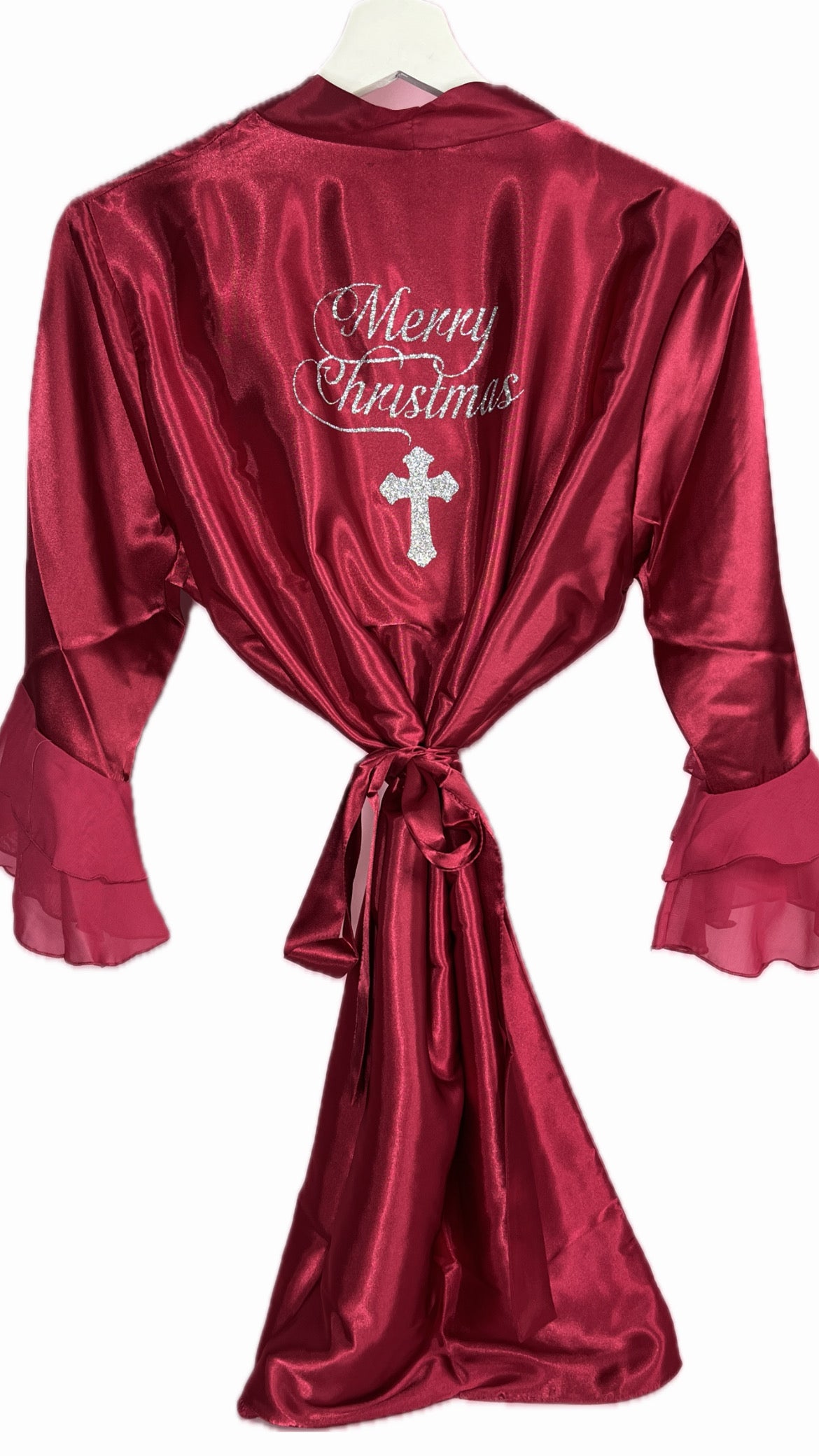 Personalised Ruffle Robe | Wine Discontinued Last Chance To Buy