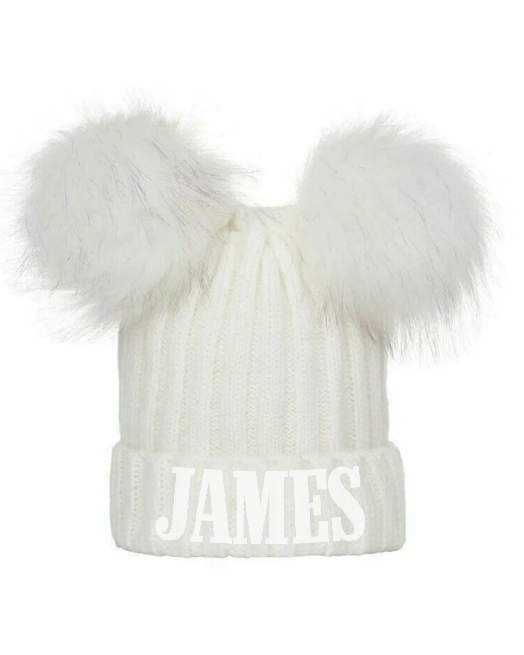 Embroidered Pom Pom Hat