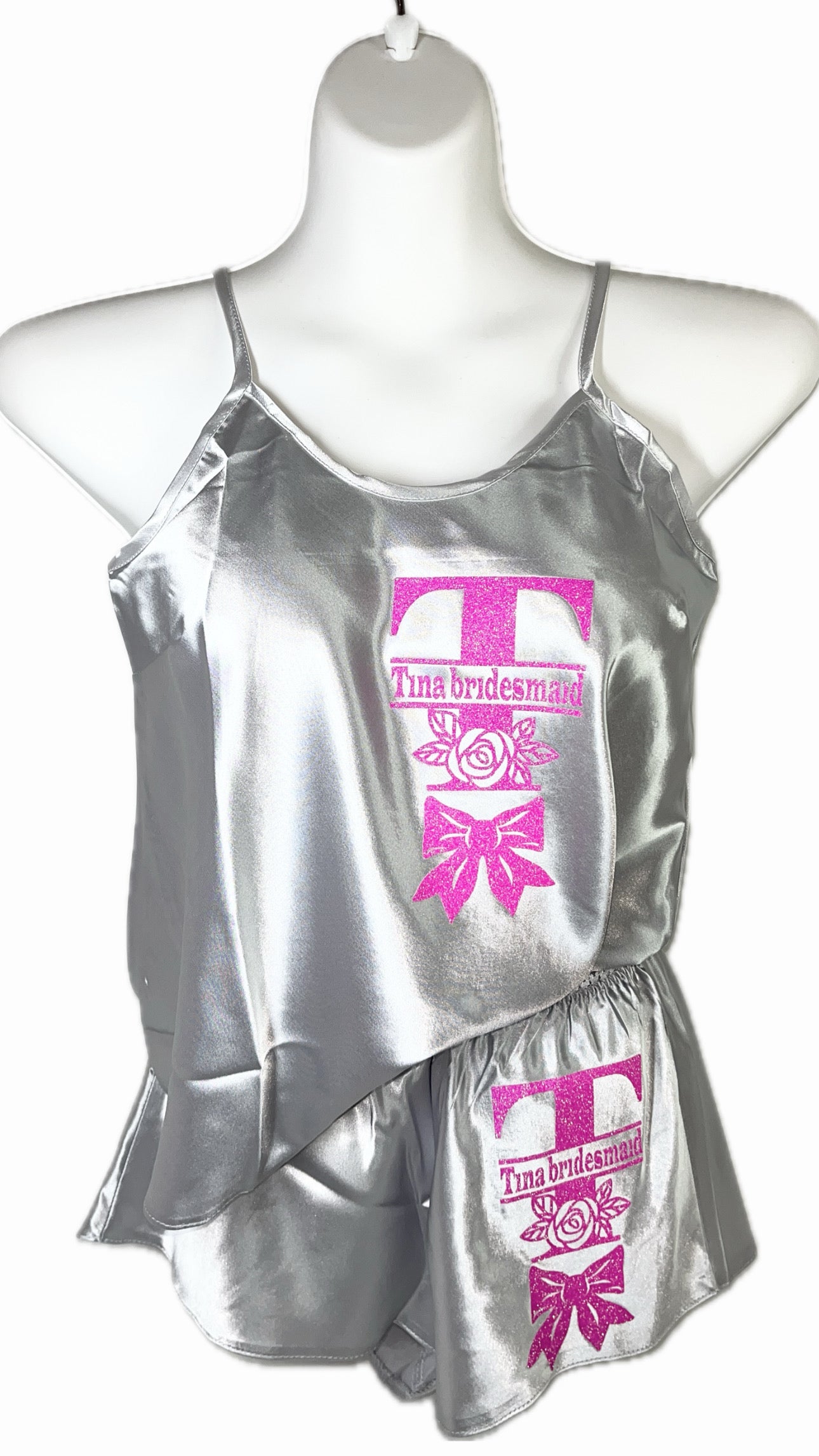 Personalised Cami Set | Silver