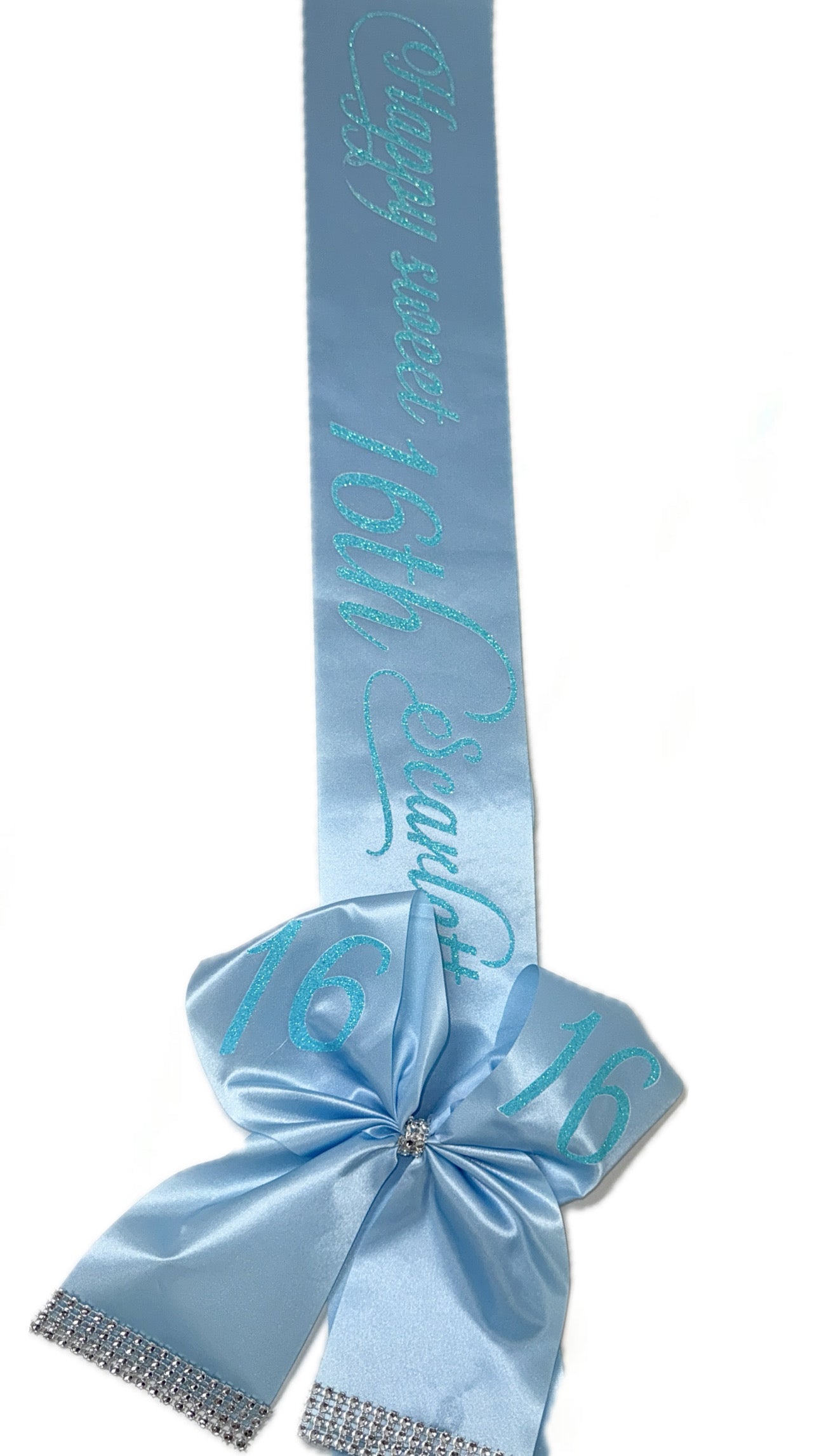 Personalised Satin Bow Sash xo