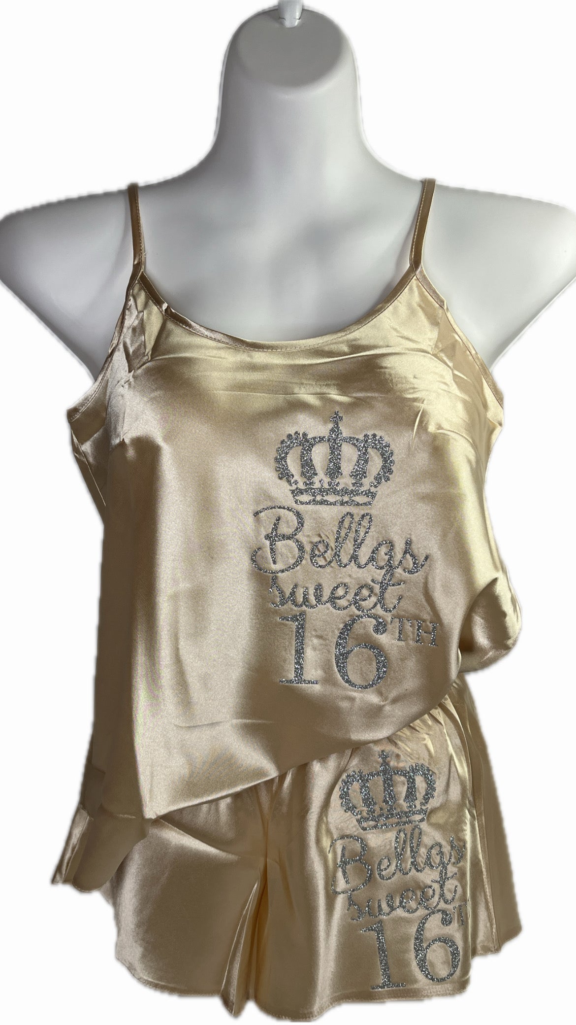 Personalised Cami Set | Champagne