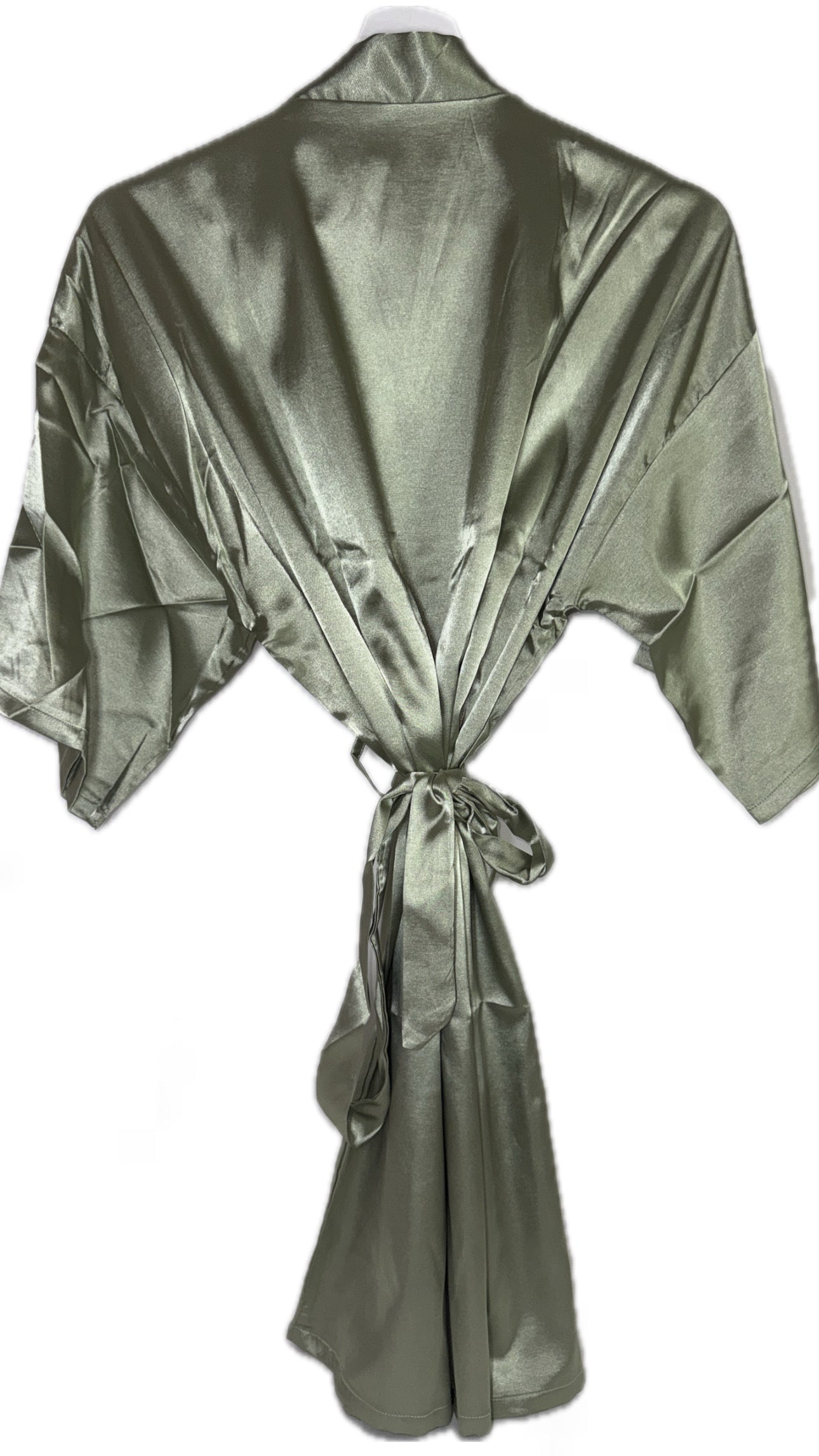 Sage Green Satin Robe