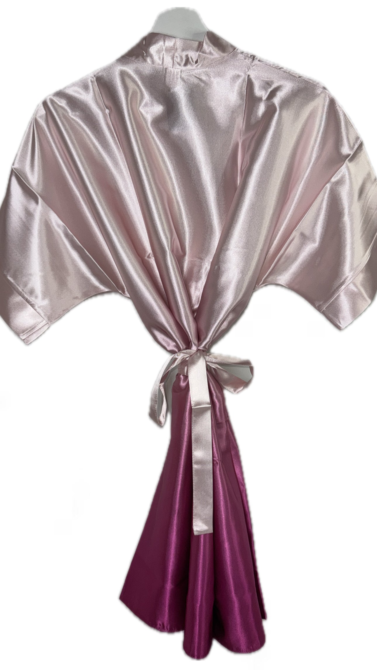 Pink Ombre Satin Robe