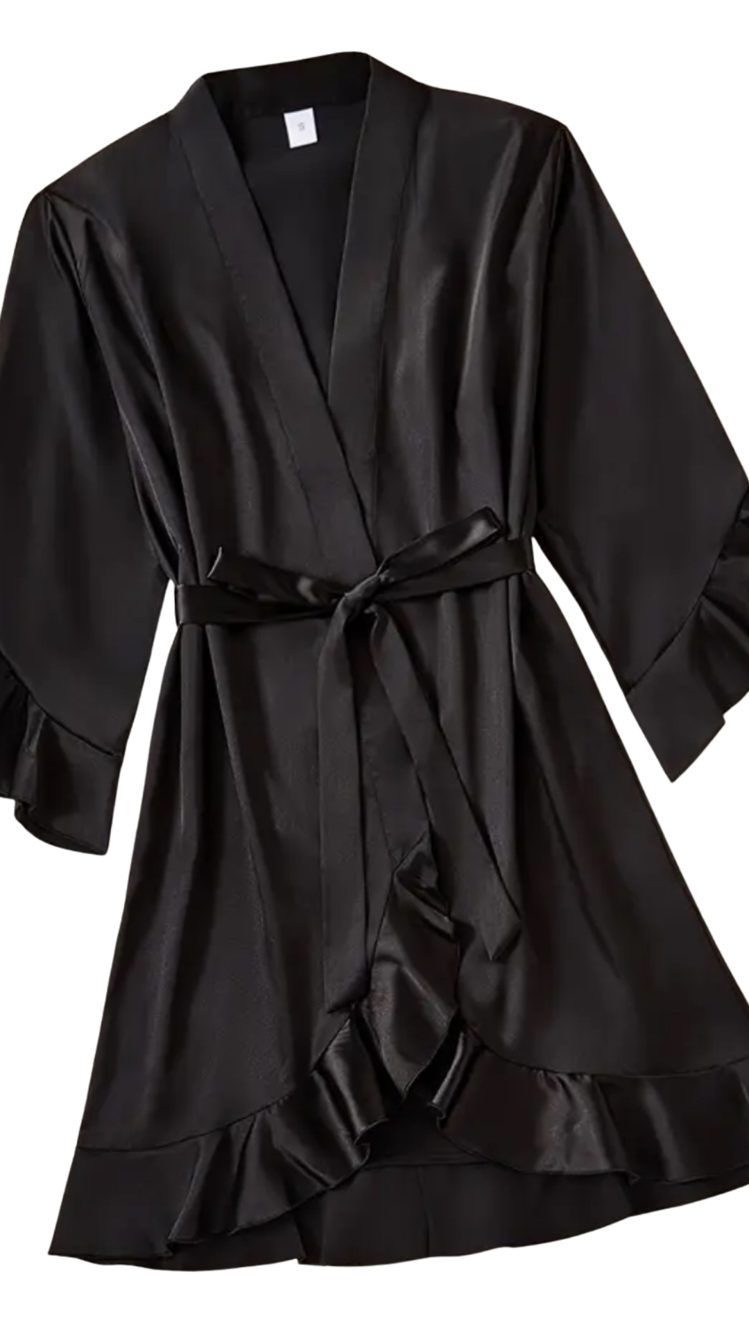 Satin Ruffle Robe