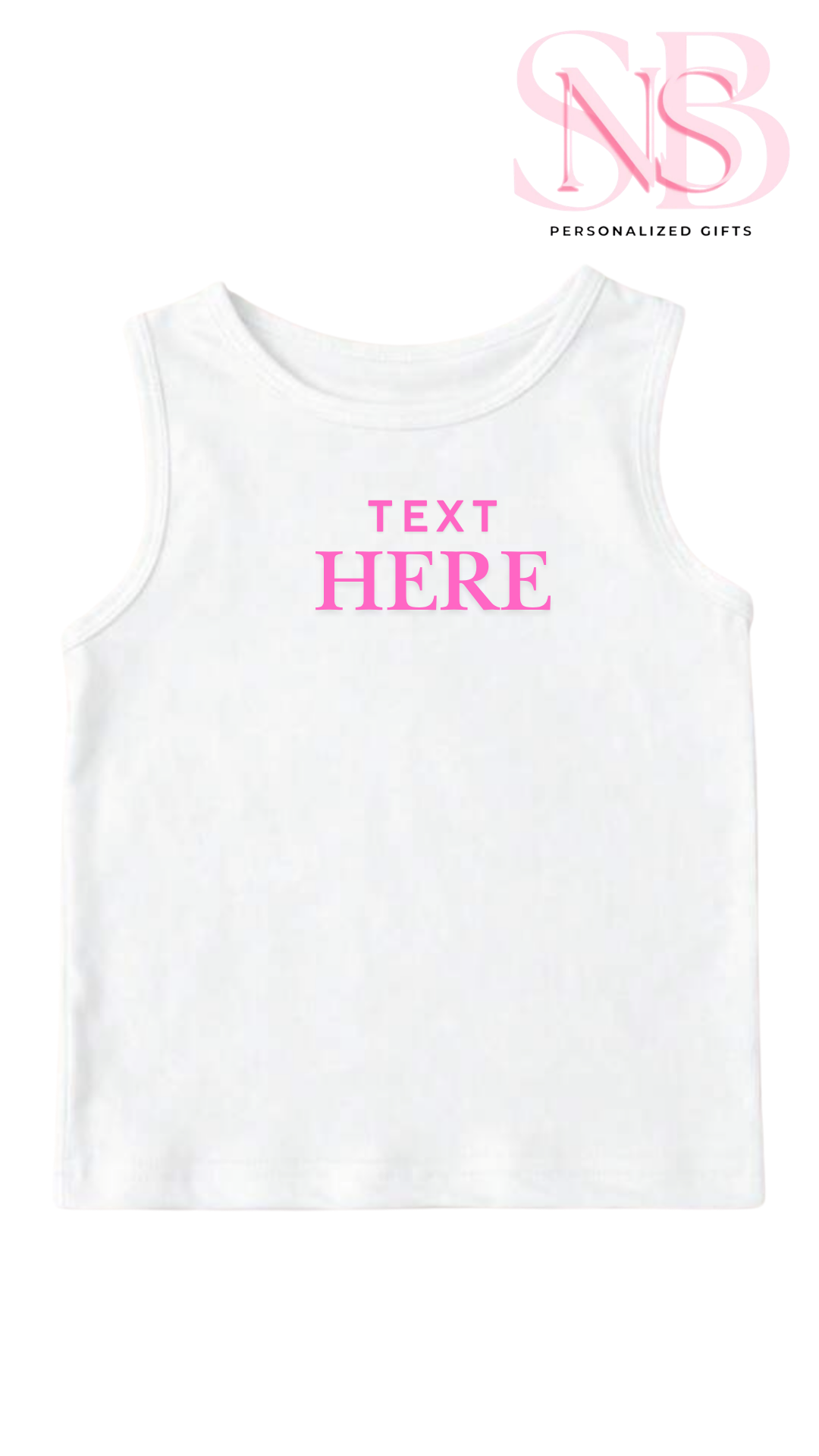 Personalized White Basic Vest Childrens