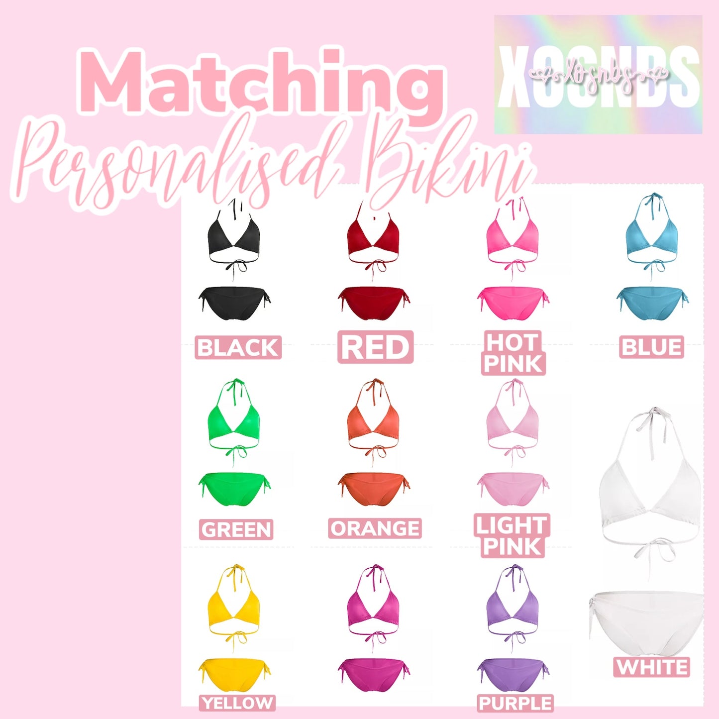 Personalised Bikini | More Colours Available