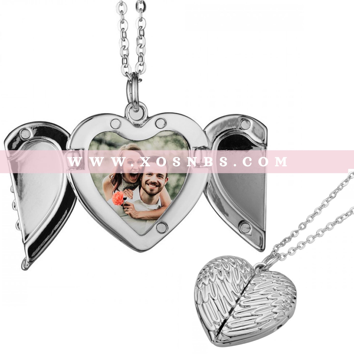 Angel Wing Photo Necklace