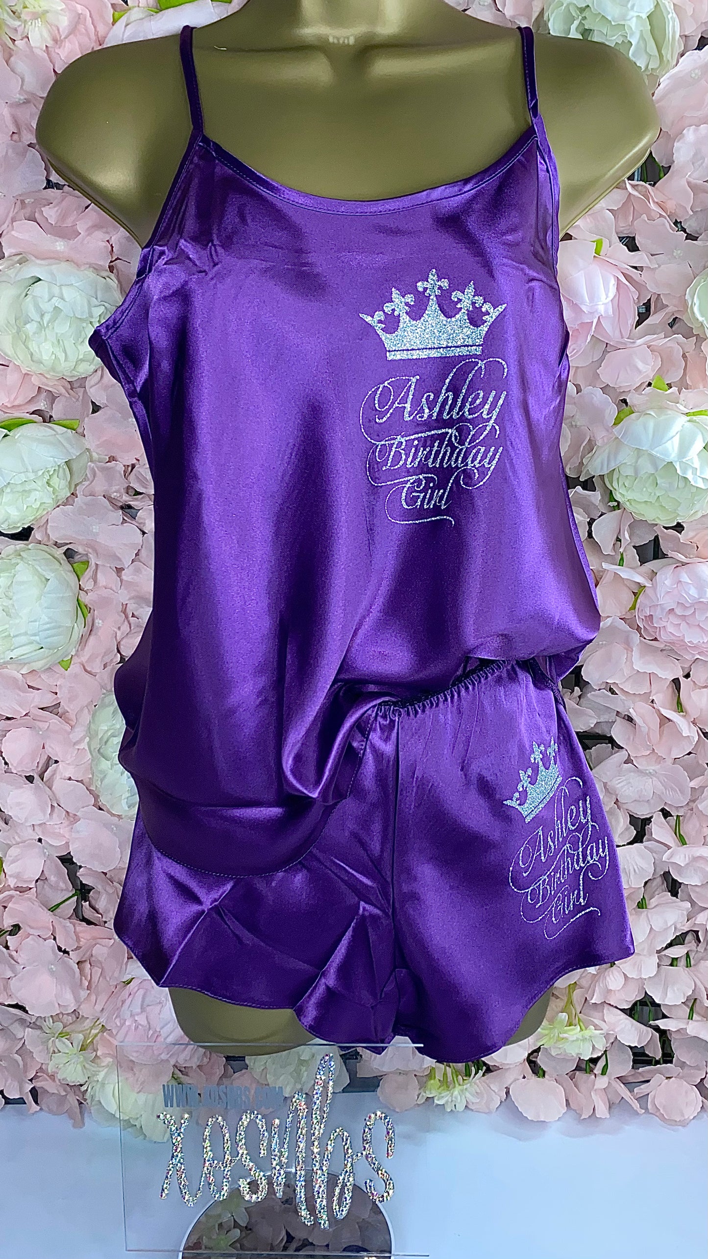 Personalised Cami Set | Purple