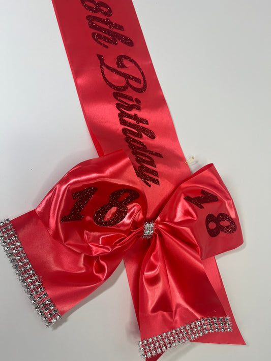 Personalised Satin Bow Sash