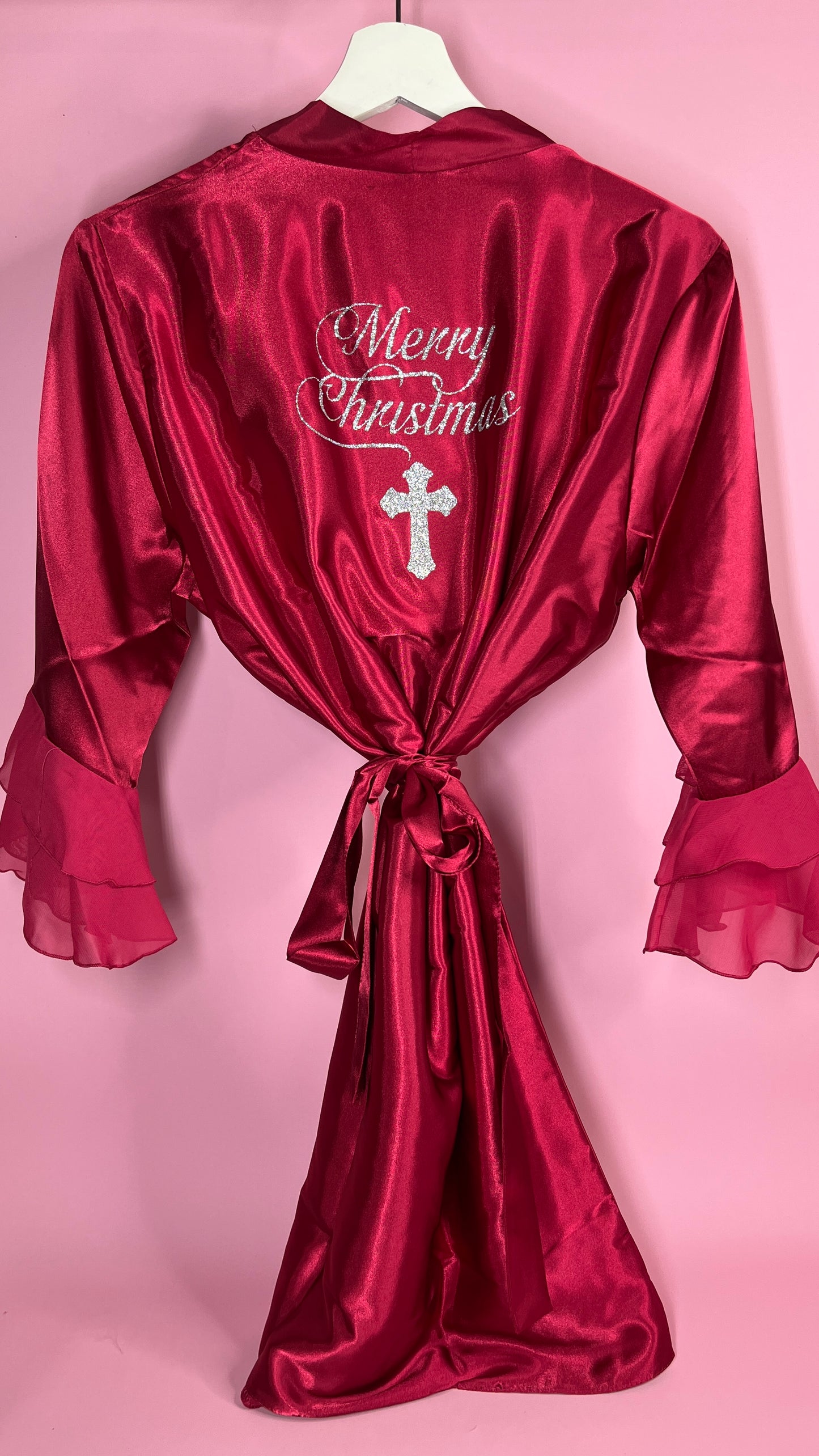 Personalised Ruffle Robe | Wine Discontinued Last Chance To Buy