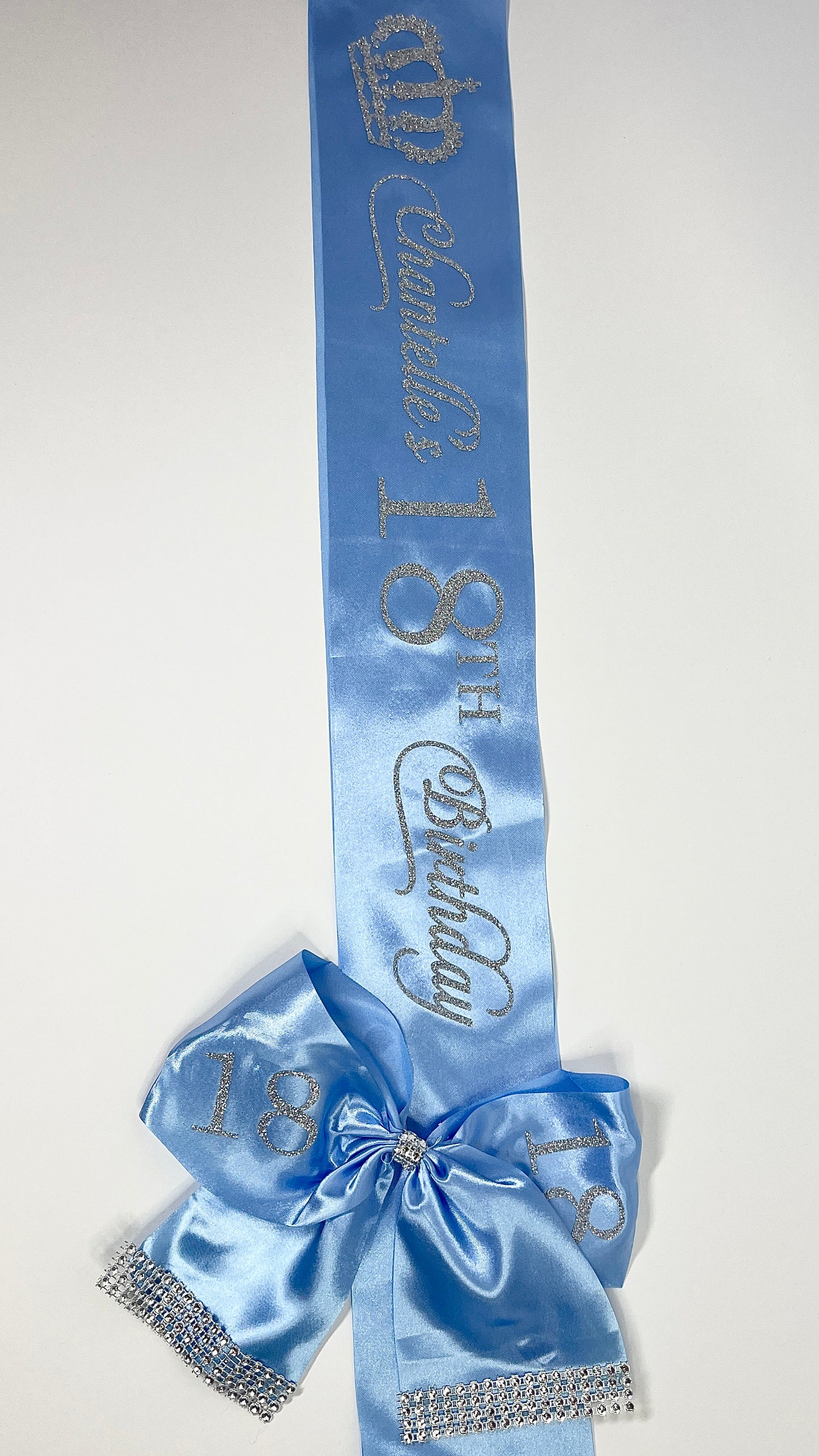 Personalised Satin Bow Sash xo