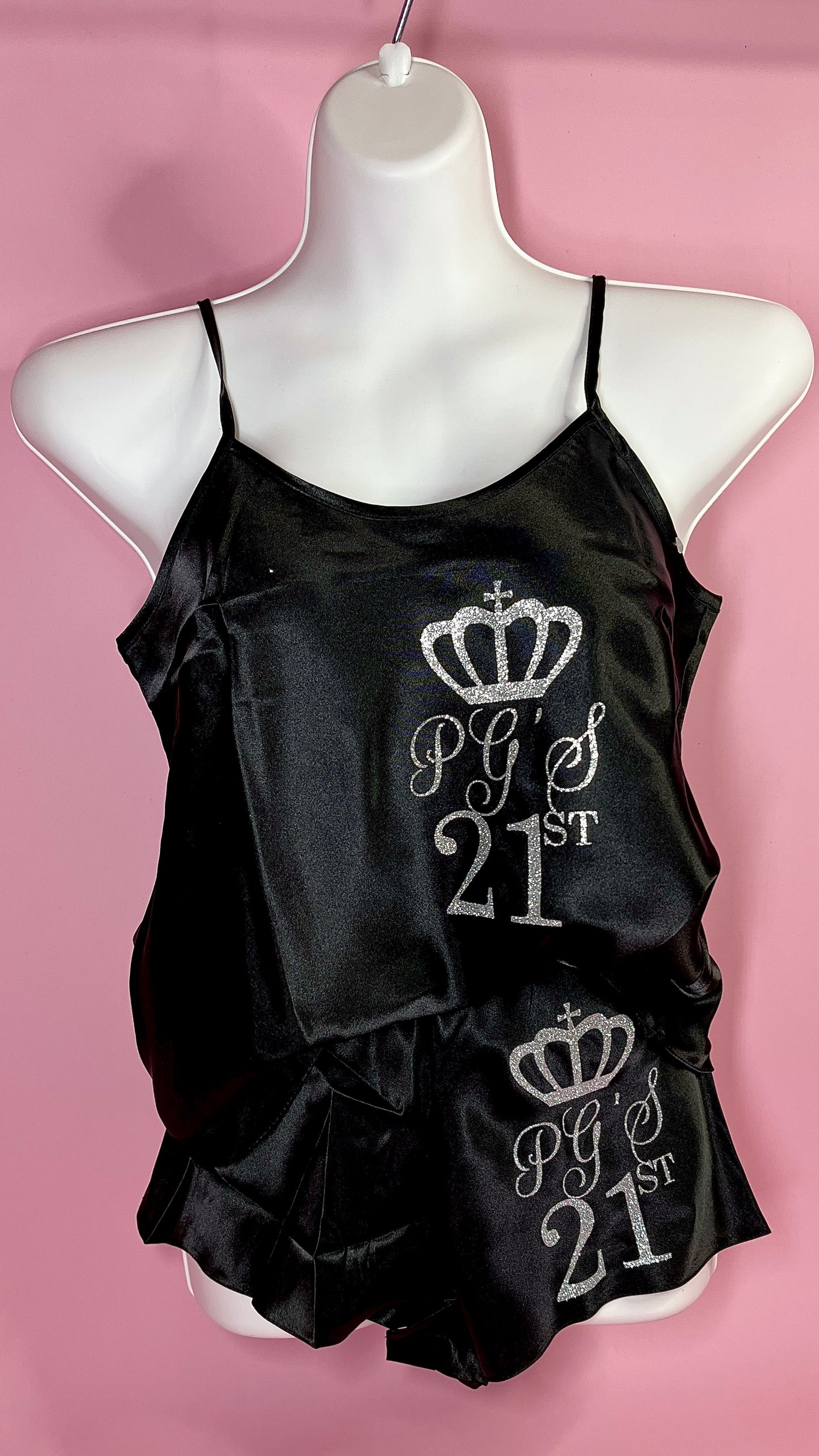 Personalised Cami Set | Black