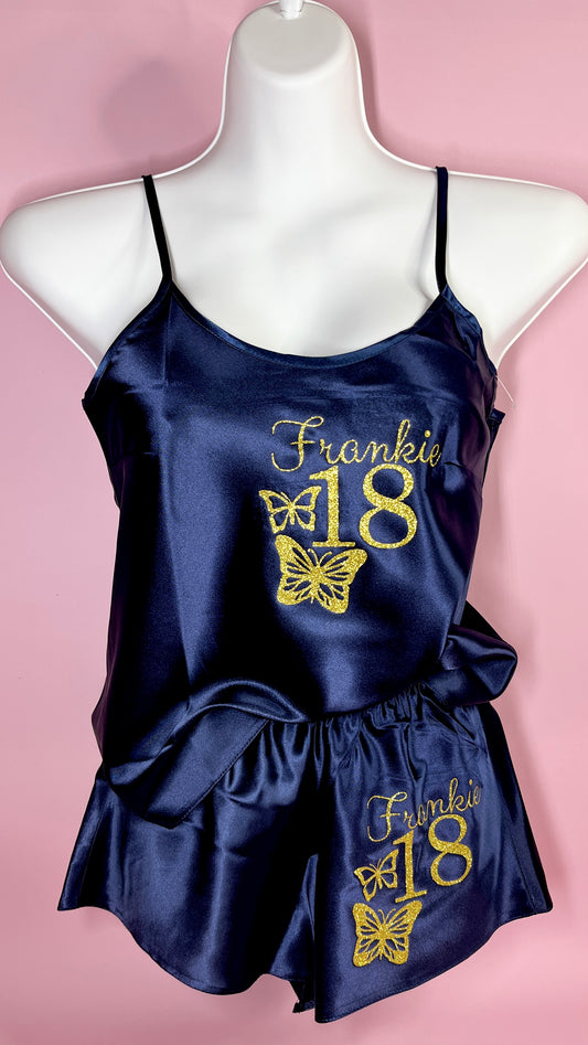 Personalised Cami Set | Navy