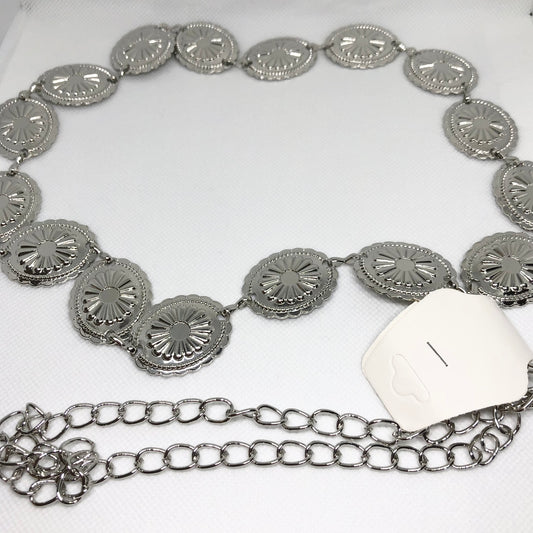 Silver Boho Body Waist Chain Belt