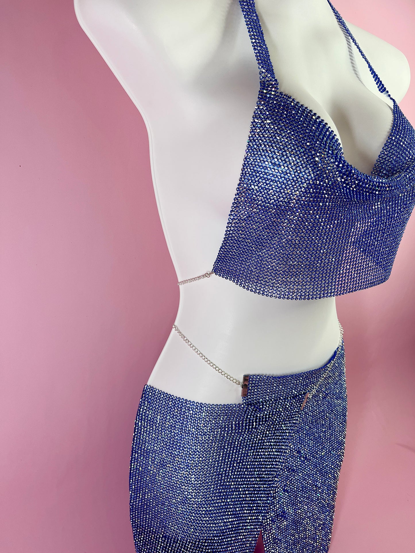 Royal Blue Rhinestone Co Ord