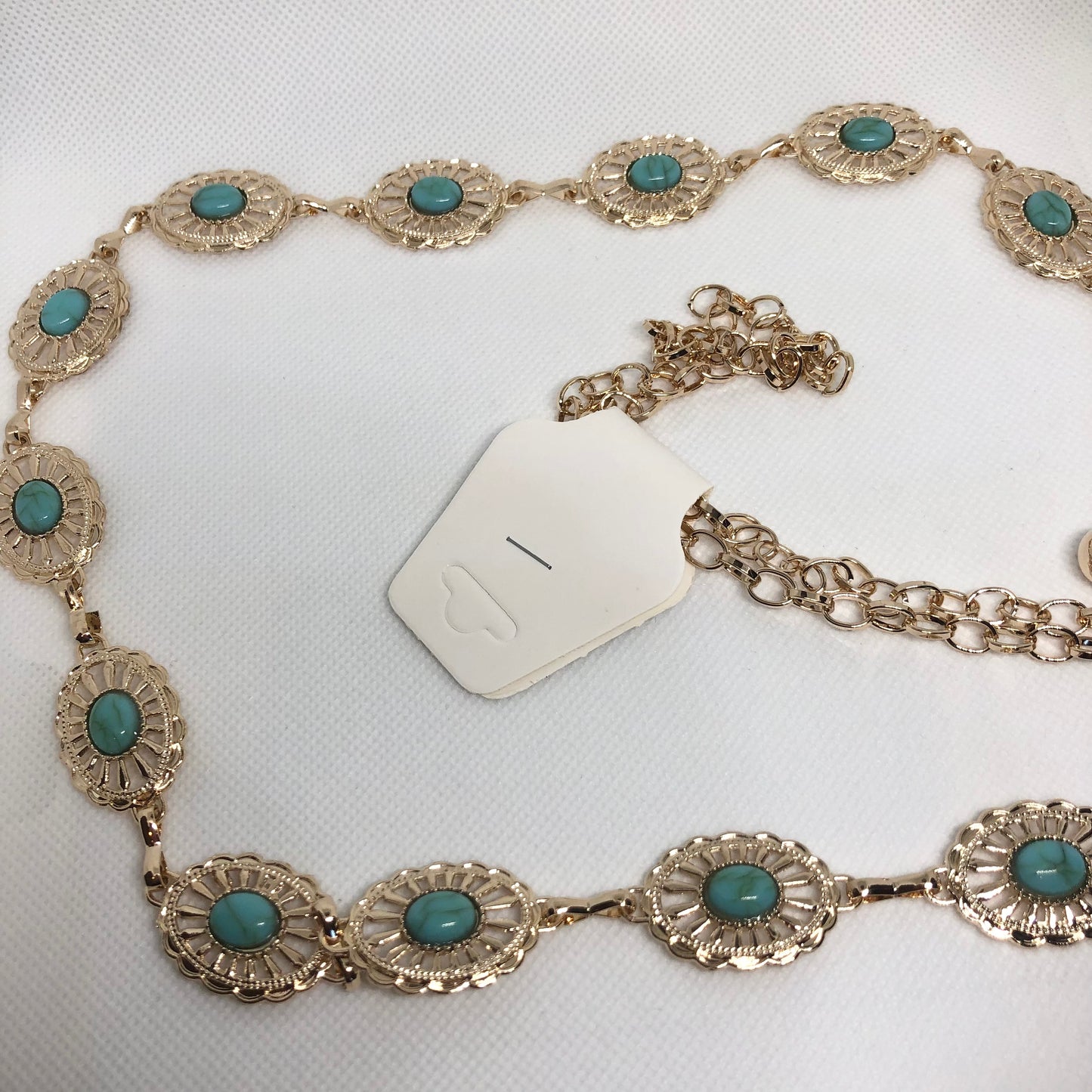 Gold / Turquoise Boho Belt