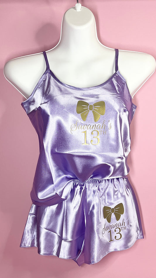 Personalised Cami Set | Lilac