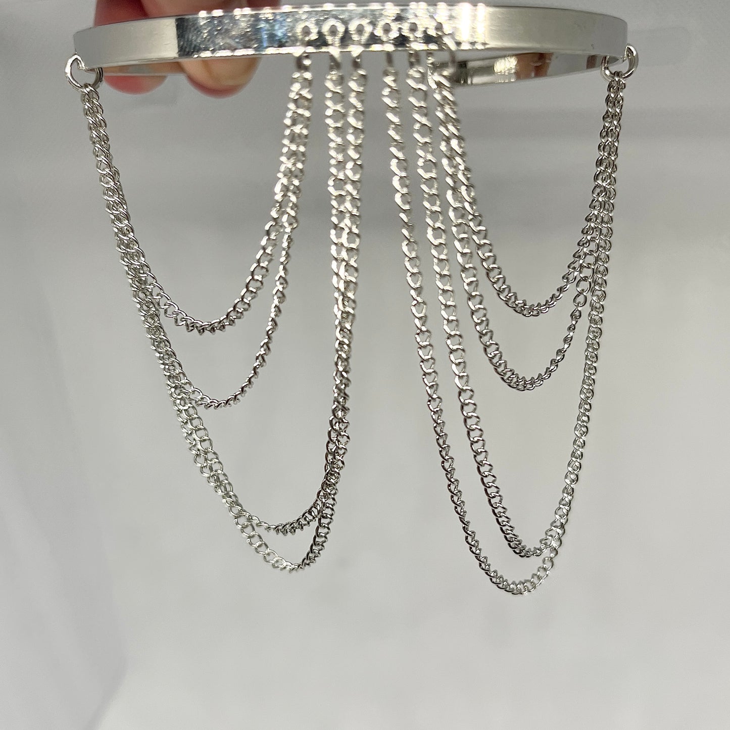 Silver Tassel Layered Arm Cuff