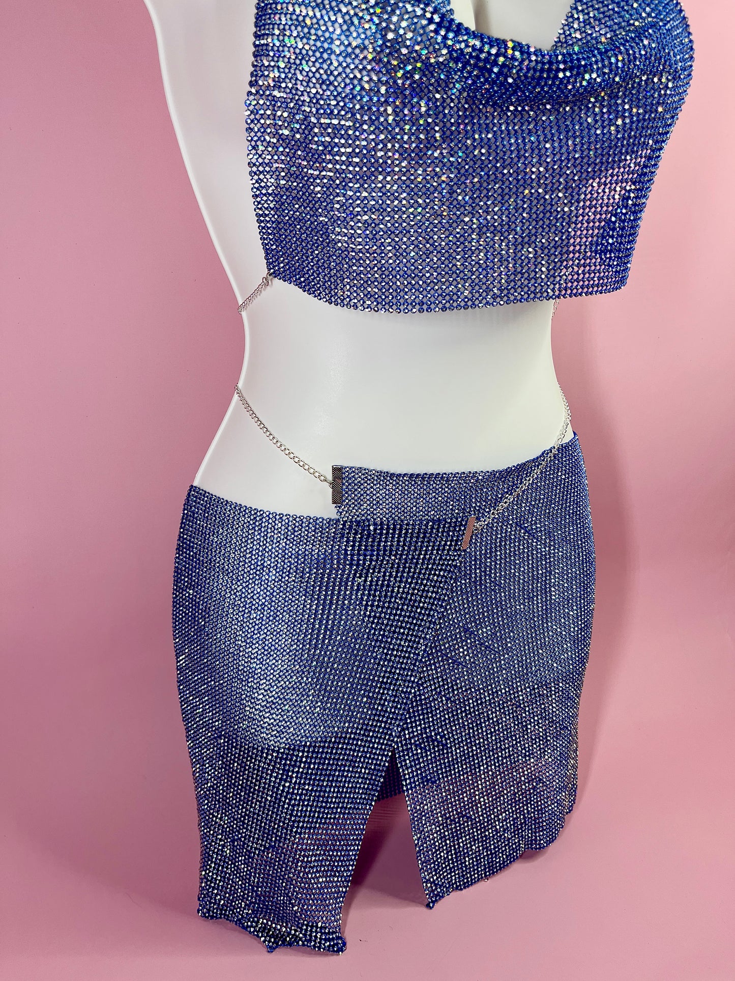 Royal Blue Rhinestone Co Ord