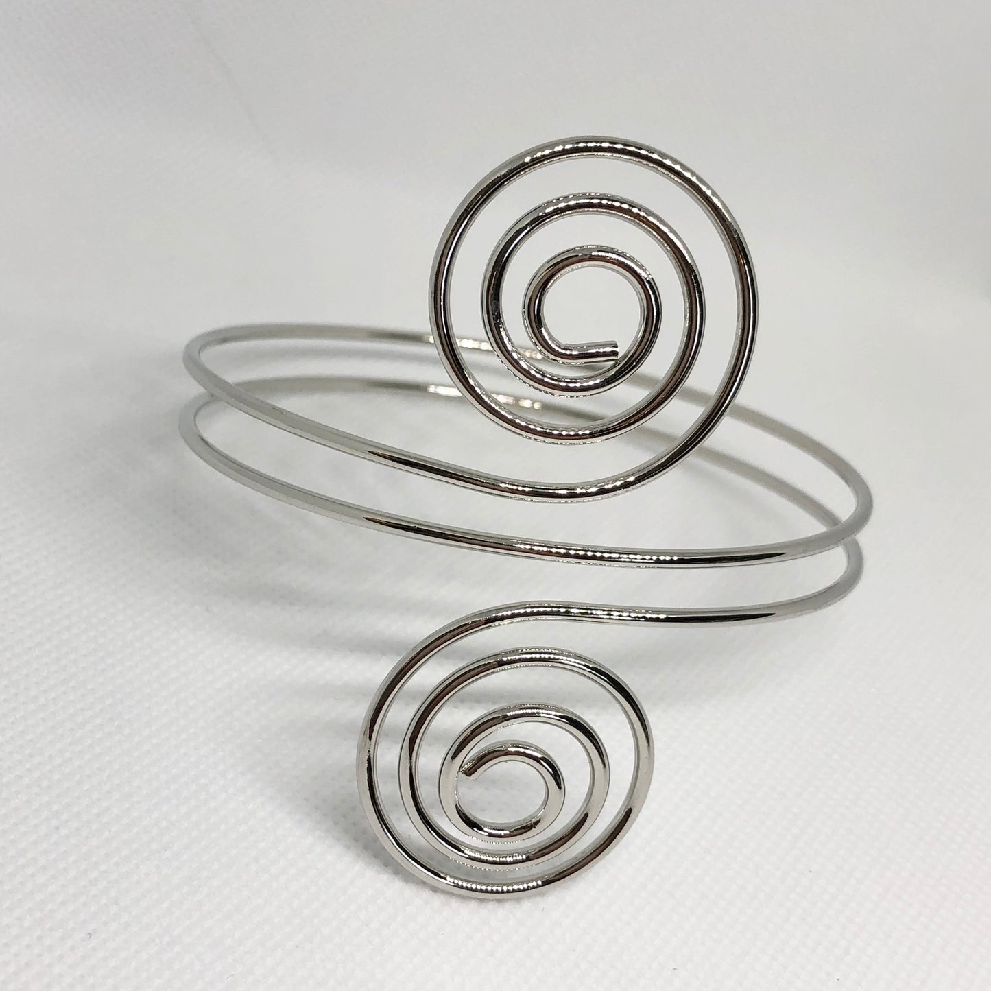 Silver Swirl Arm Cuff