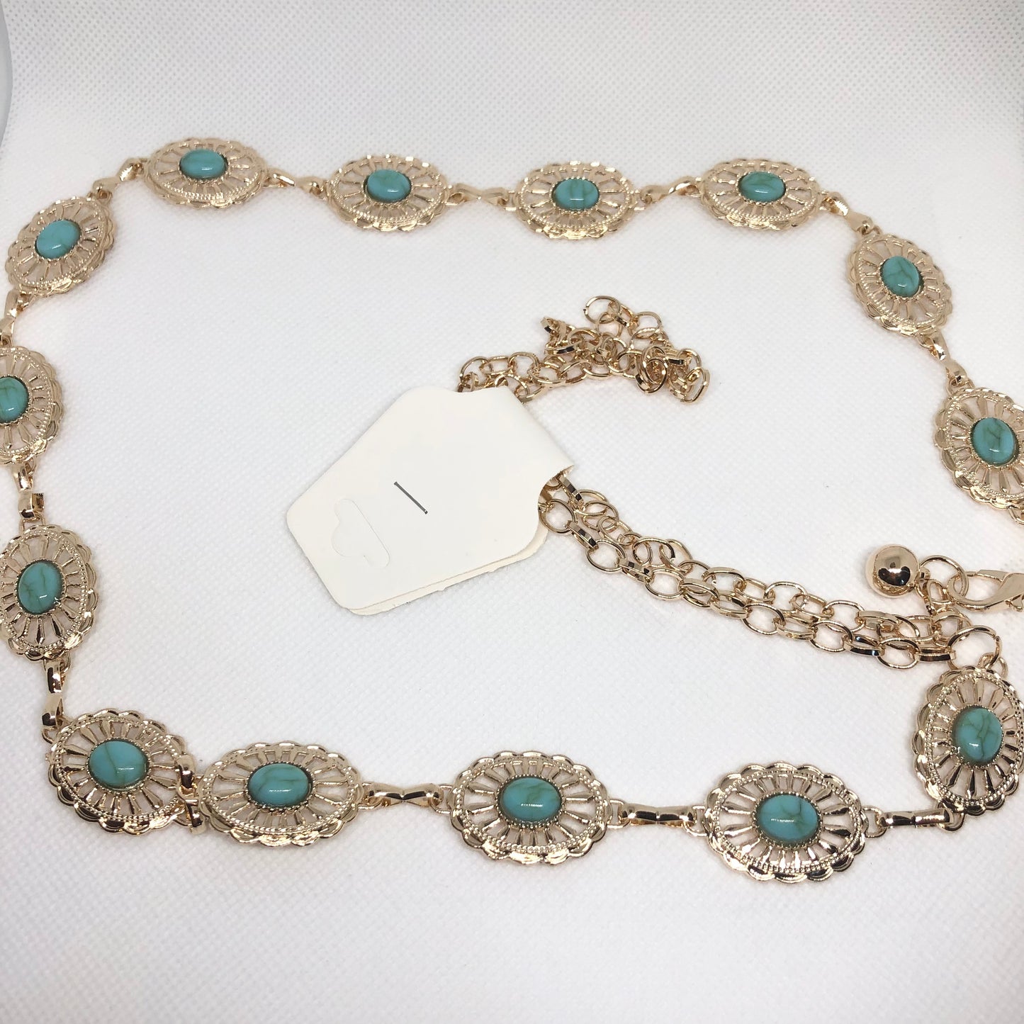 Gold / Turquoise Boho Belt