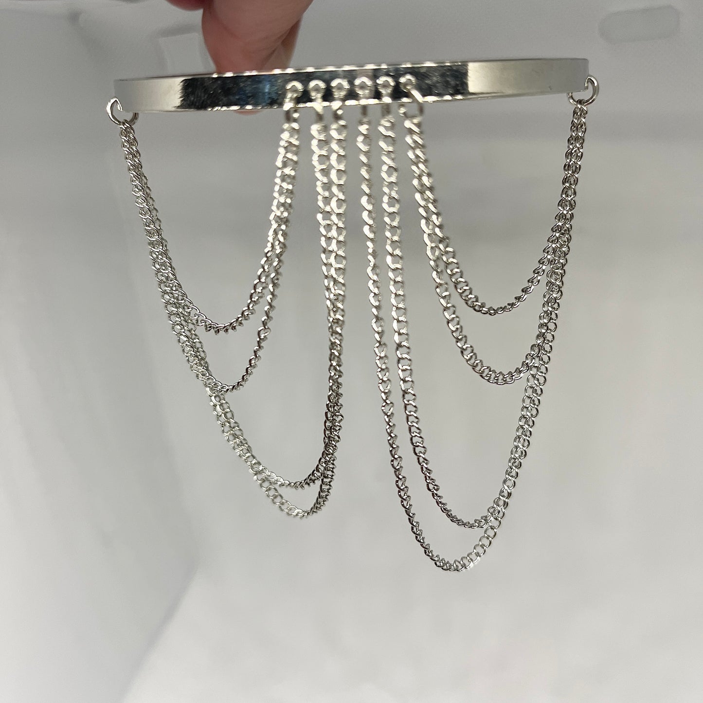 Silver Tassel Layered Arm Cuff