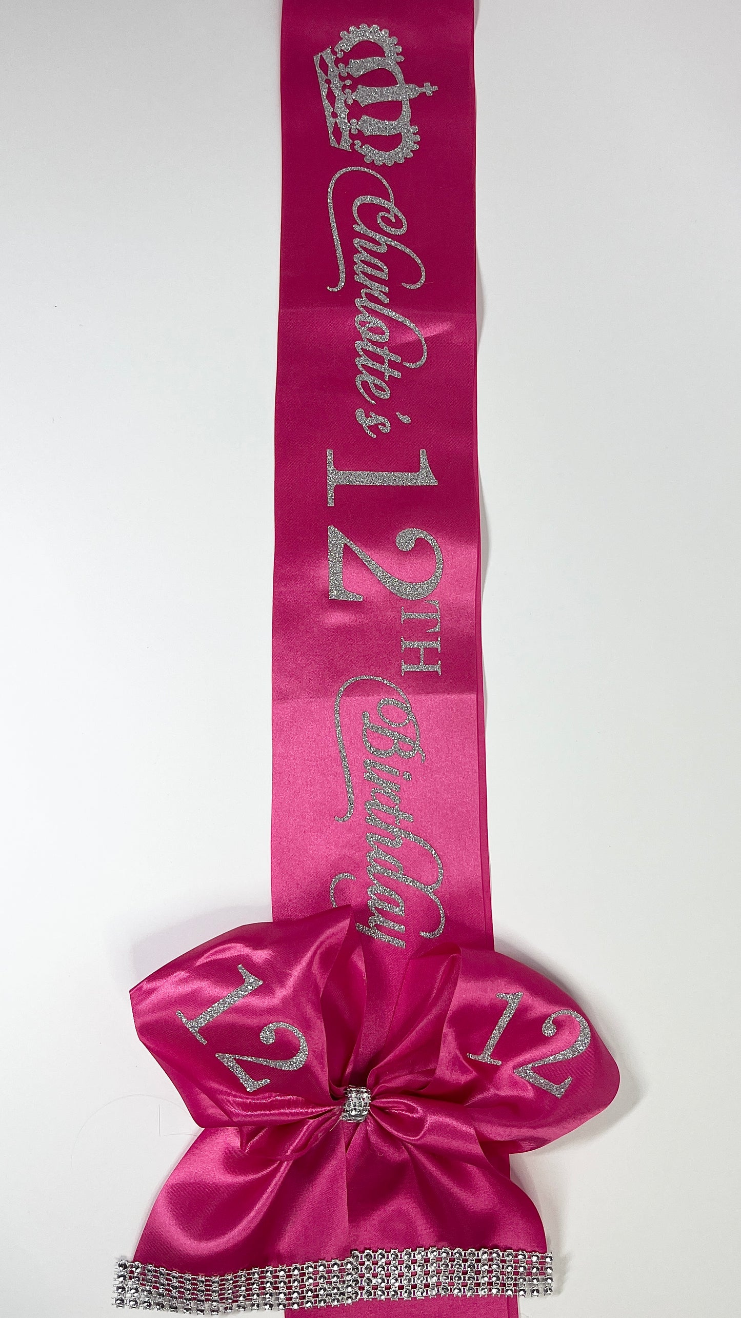 Personalised Satin Bow Sash xo