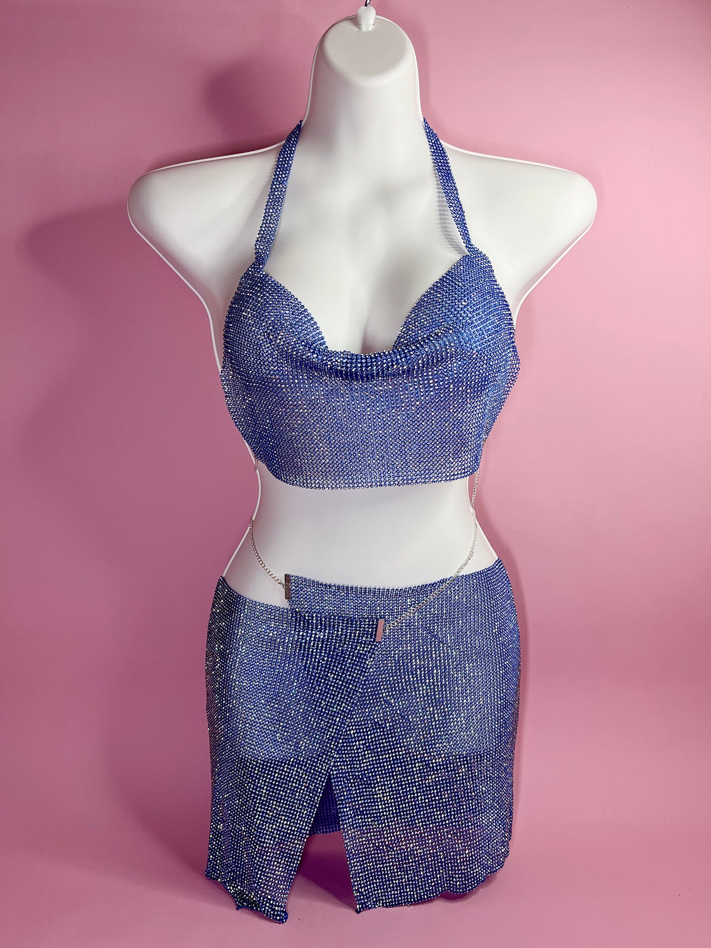 Royal Blue Rhinestone Co Ord