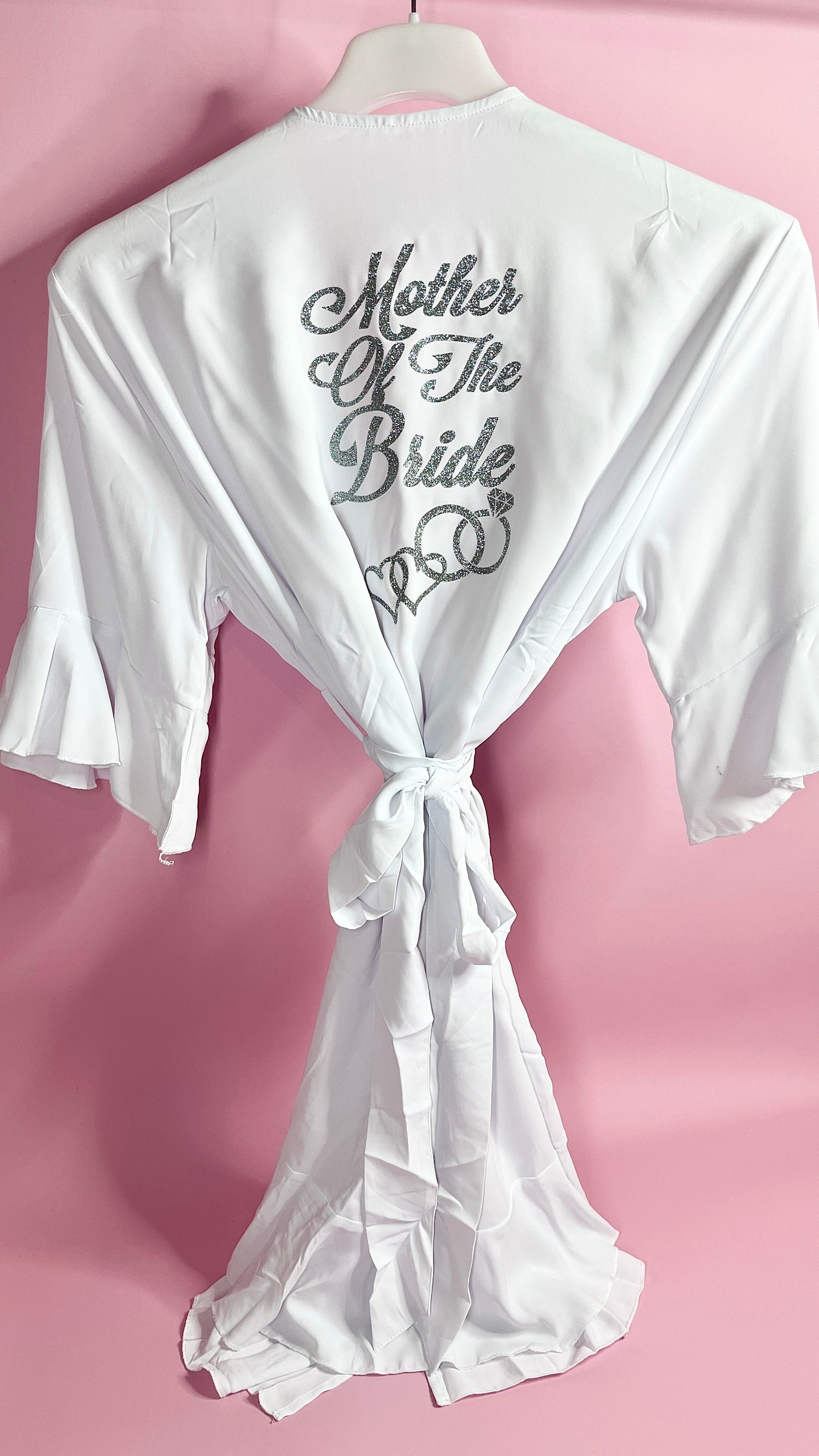 Personalised Ruffle Robe | White