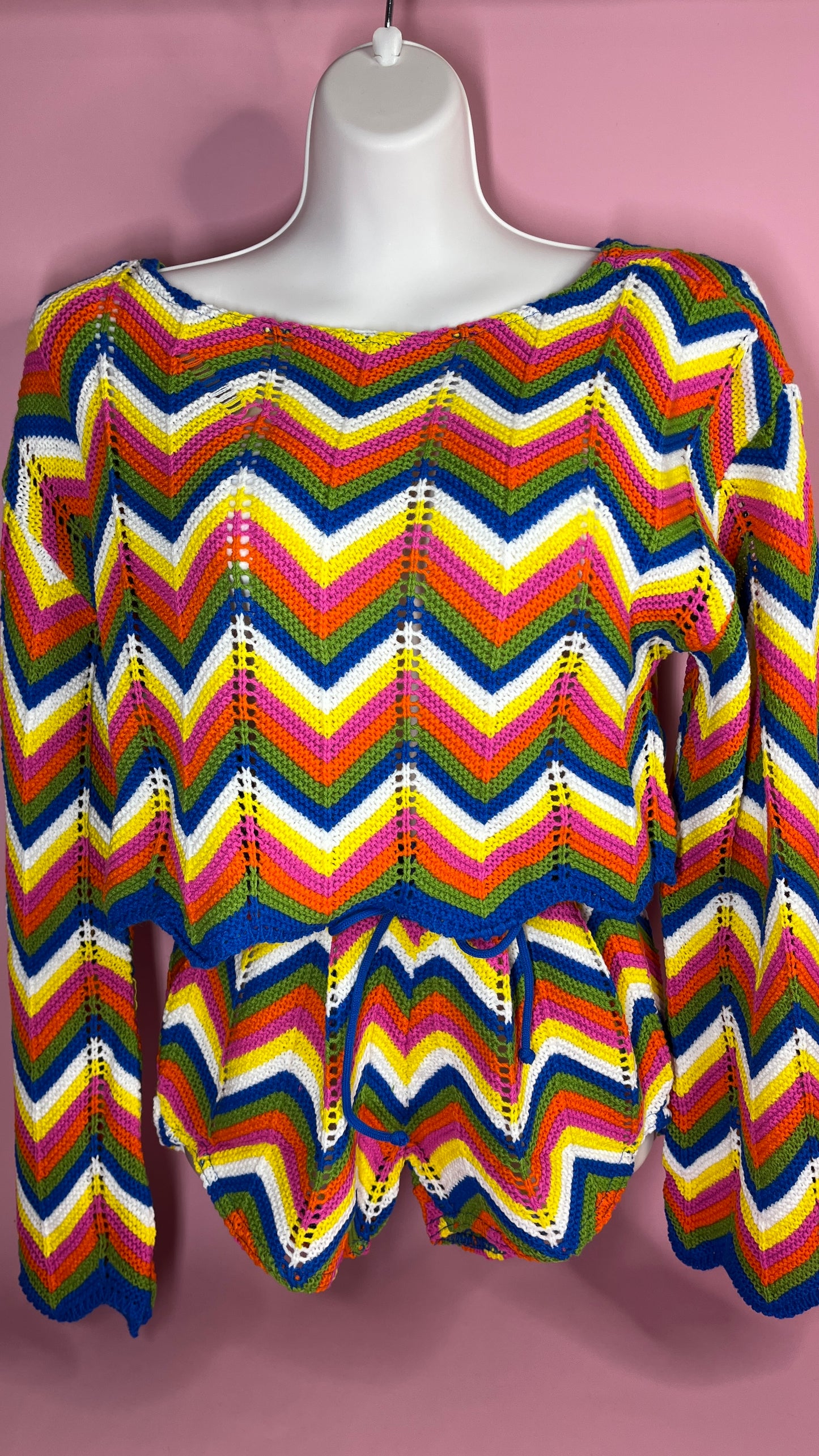 Zig Zag Knitted Co ord - Multi