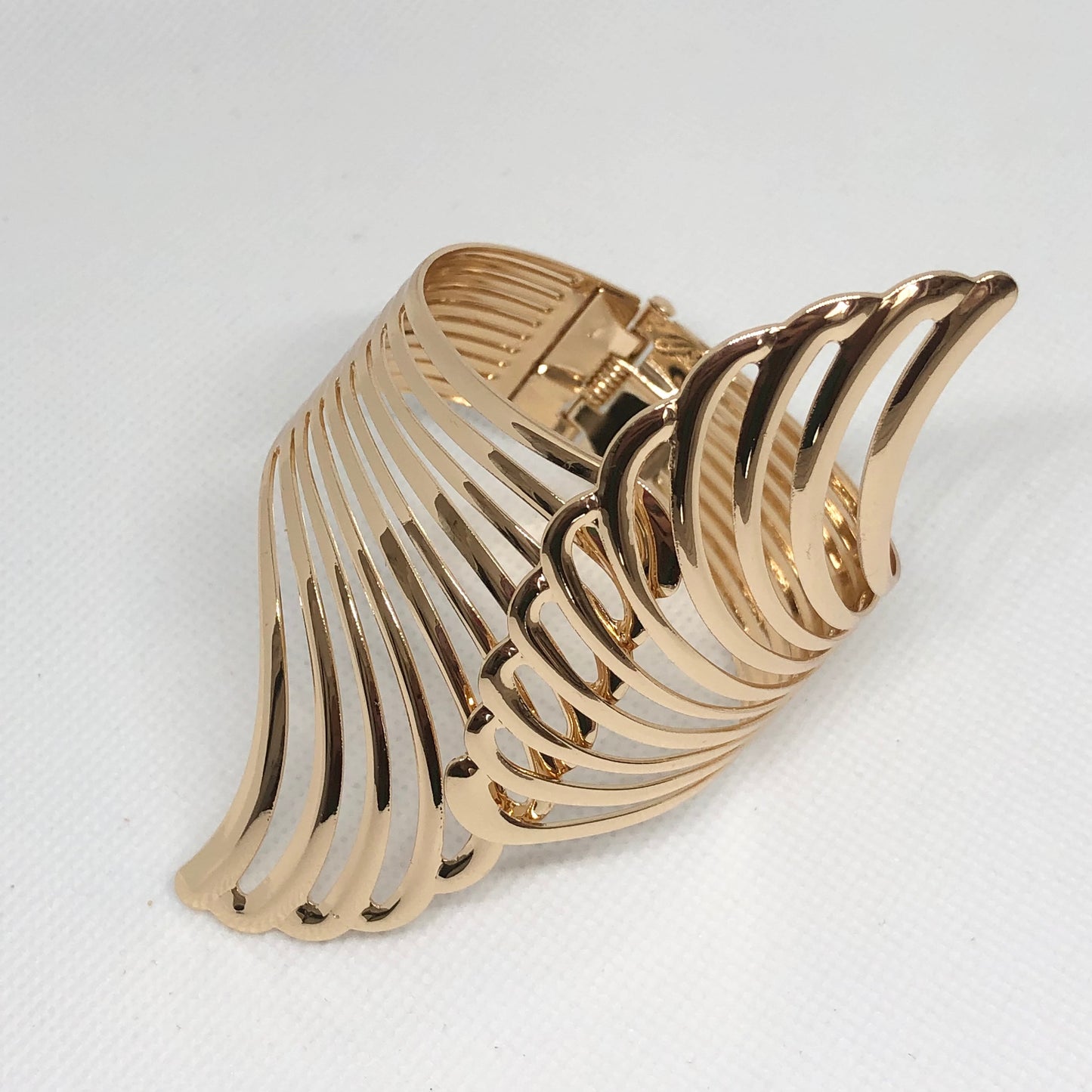 Gold Wing Wide Cuff Bracelet