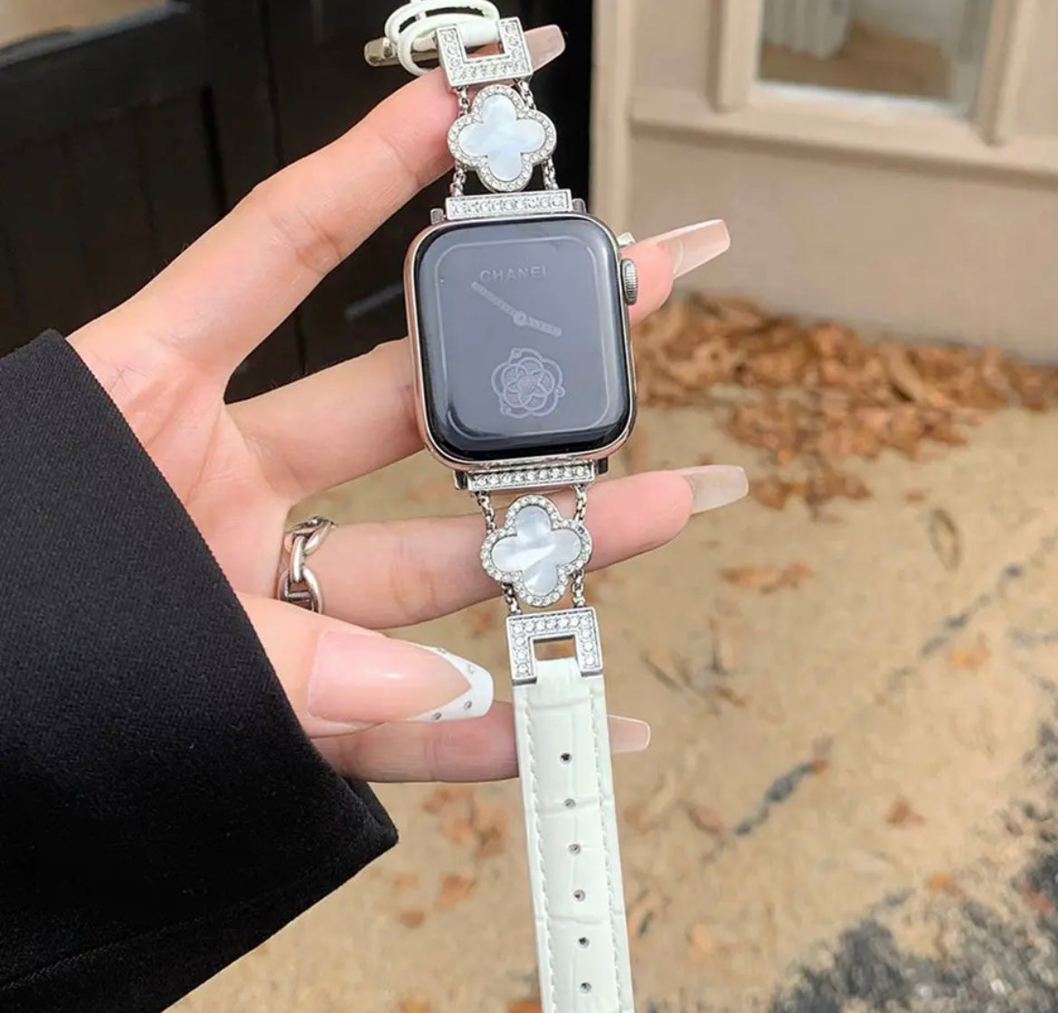 Leather Louie Apple Watch Flower Strap | More Colours Available