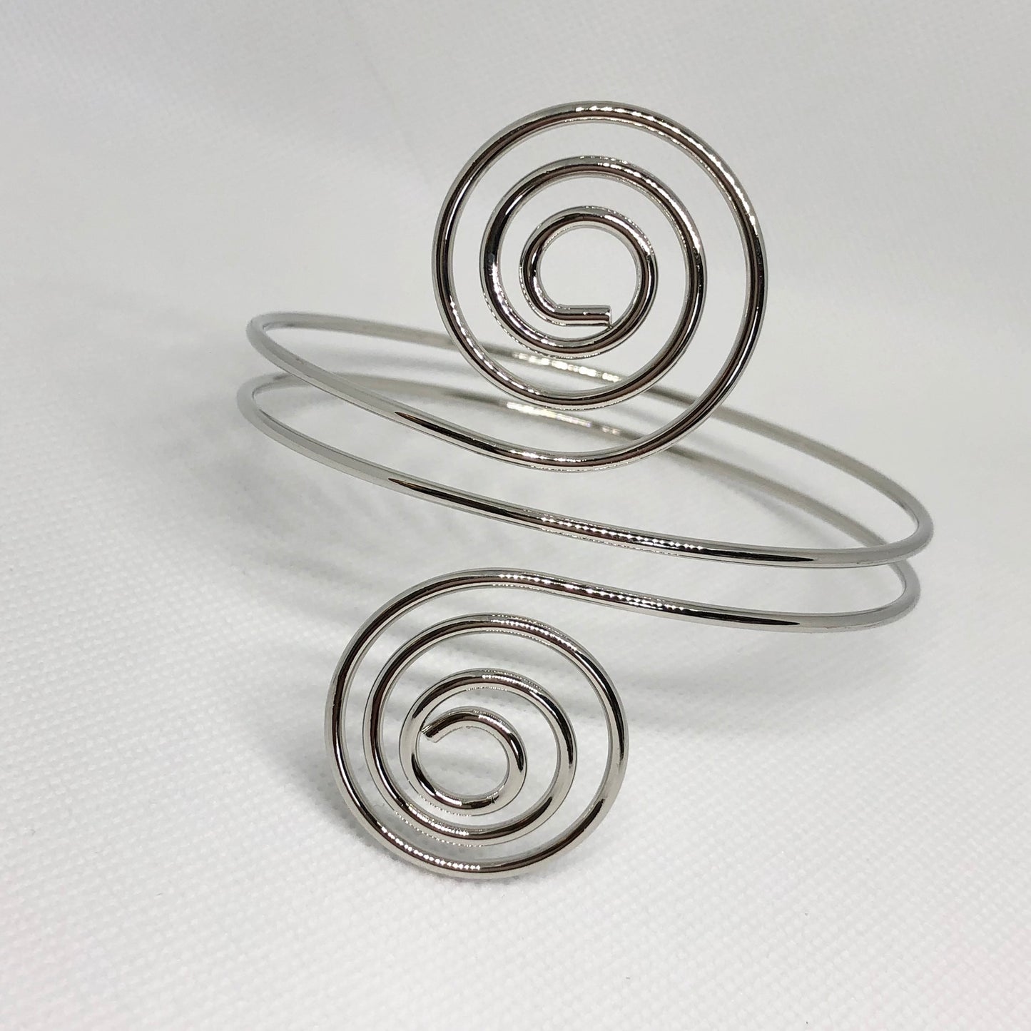 Silver Swirl Arm Cuff