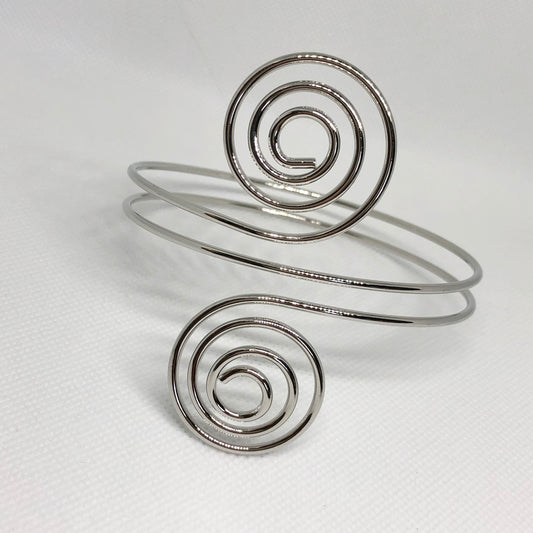 Silver Swirl Arm Cuff