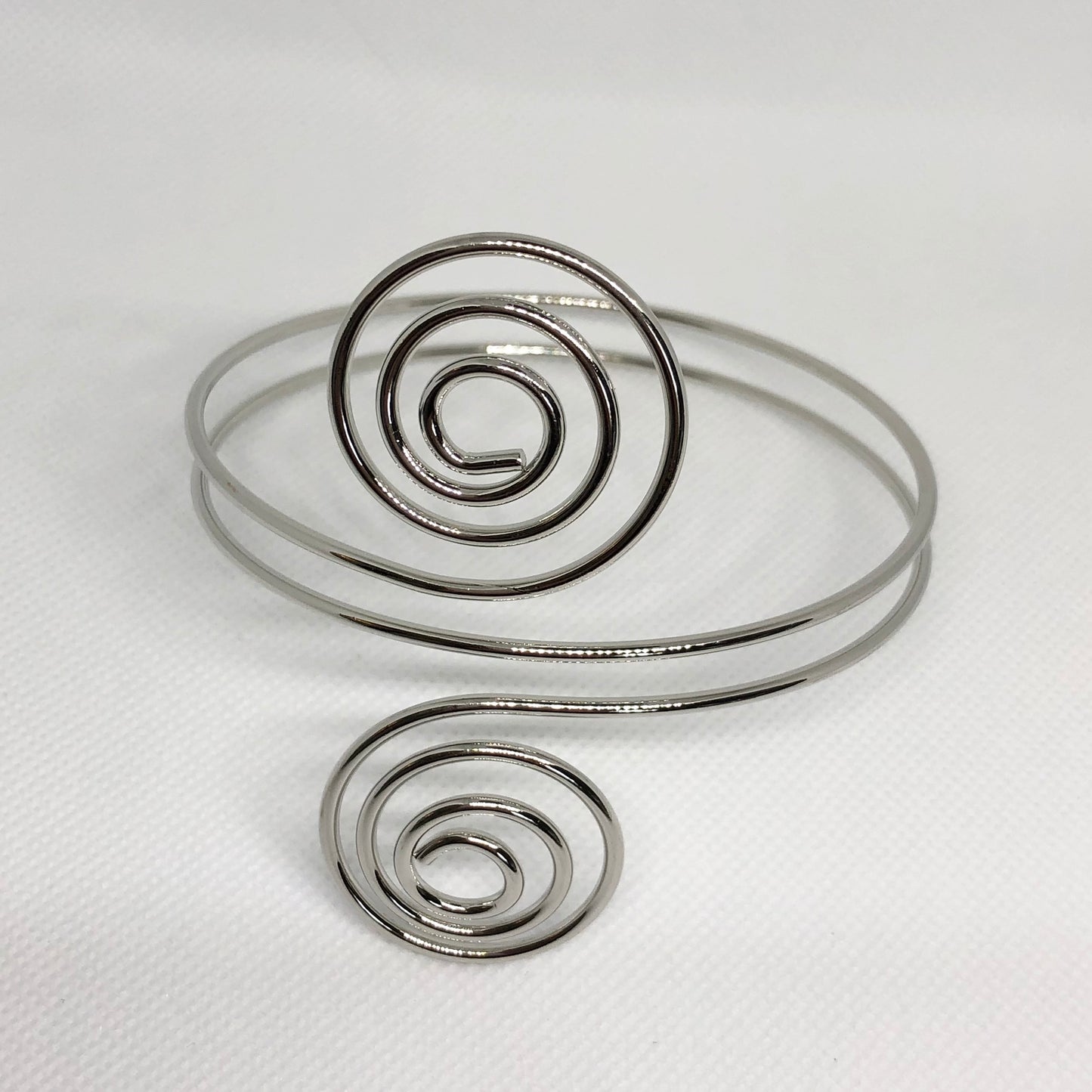 Silver Swirl Arm Cuff