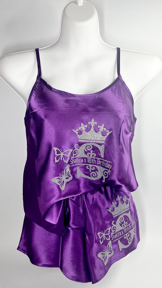 Personalised Cami Set | Purple