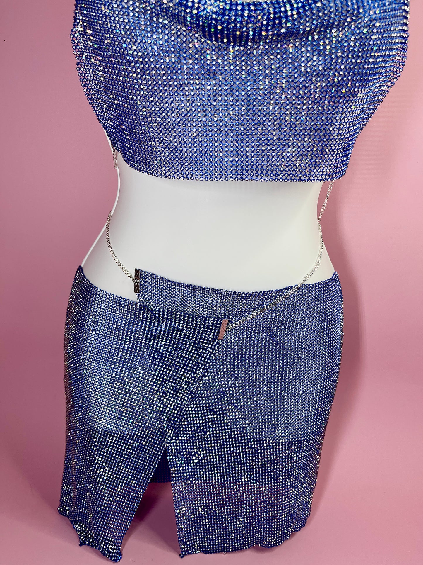 Royal Blue Rhinestone Co Ord