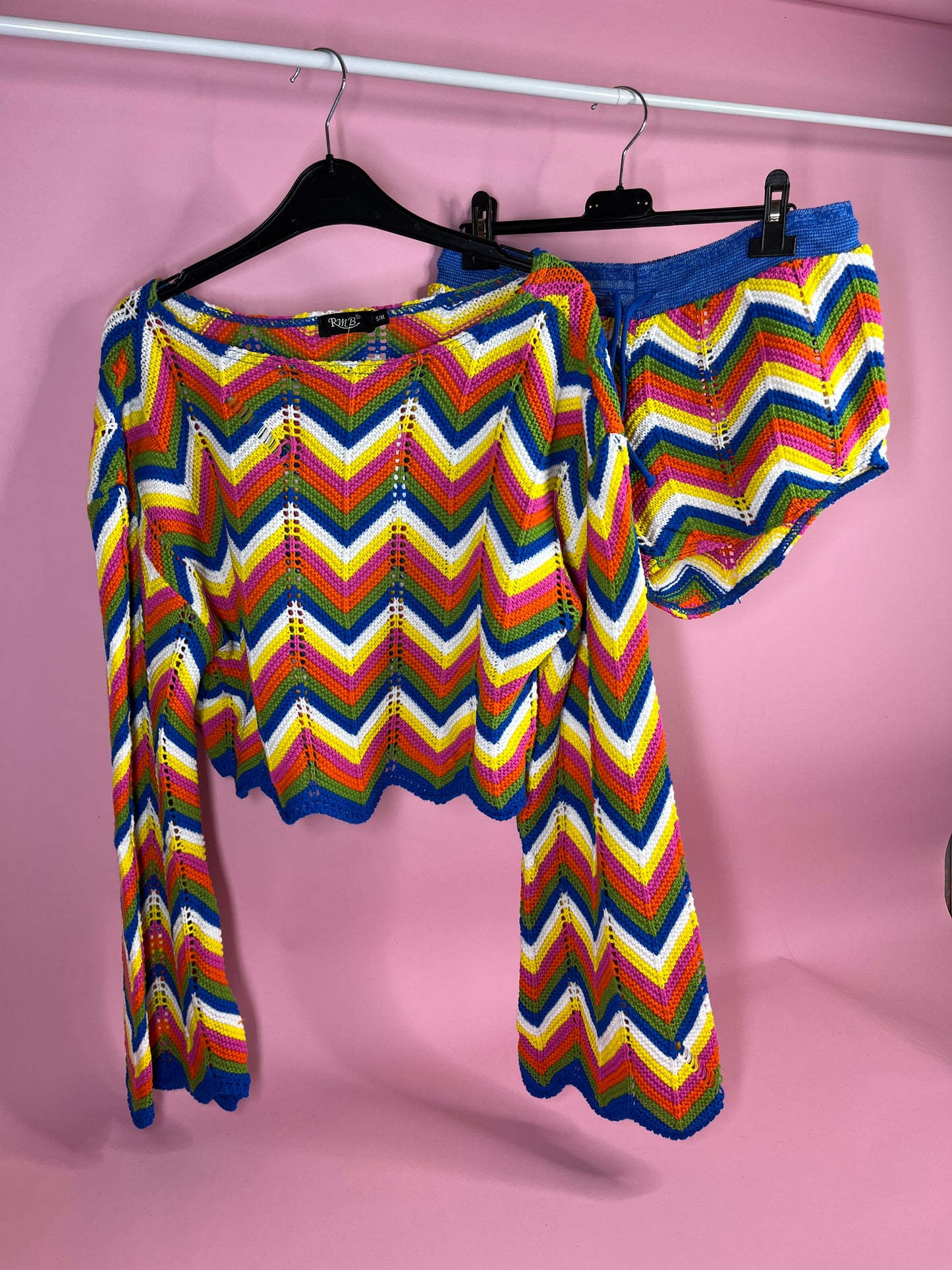 Zig Zag Knitted Co ord - Multi