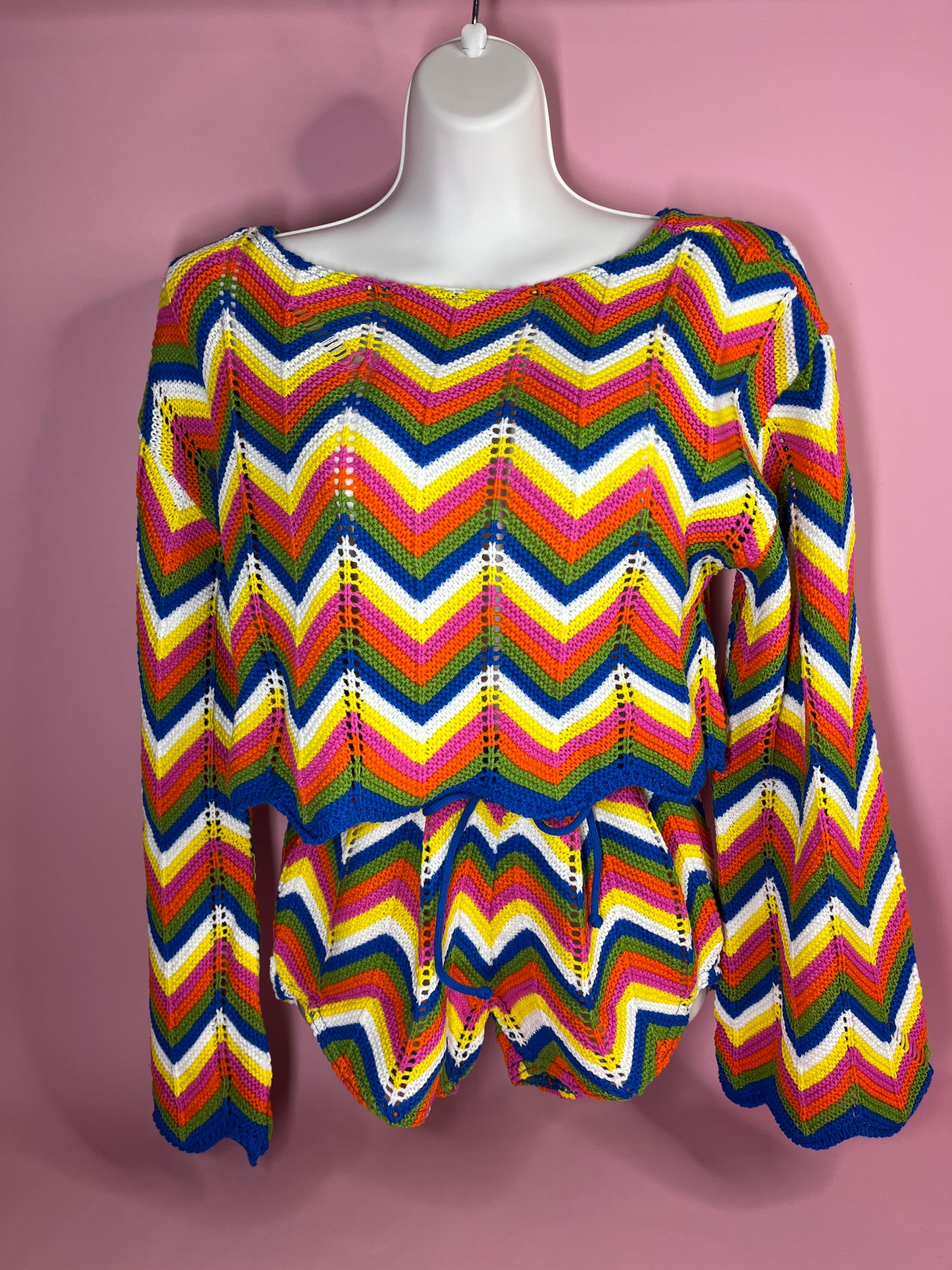 Zig Zag Knitted Co ord - Multi