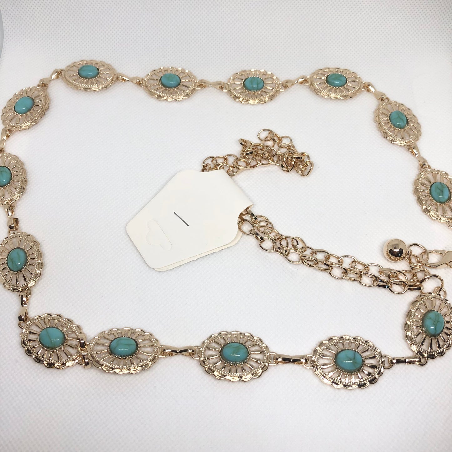 Gold / Turquoise Boho Belt