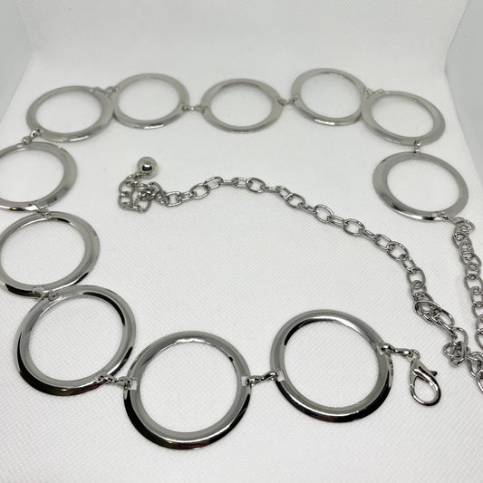 Silver Hollow Circle Belt