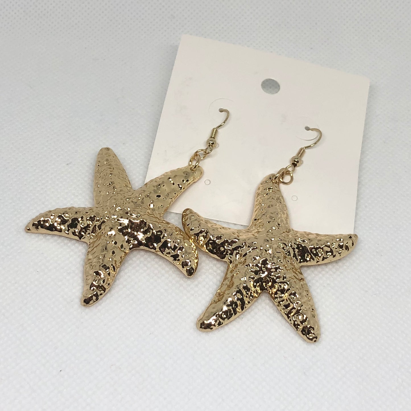 Gold Starfish Drop Earrings