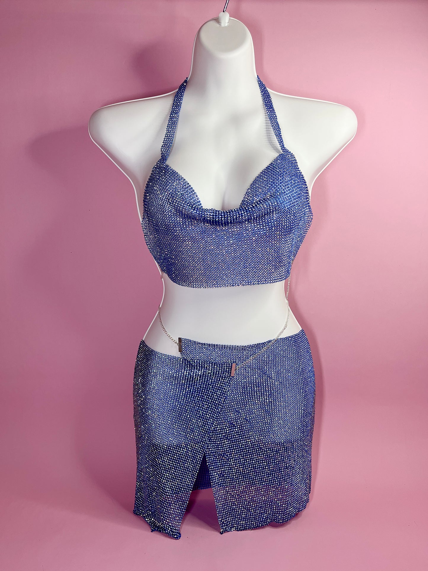 Royal Blue Rhinestone Co Ord