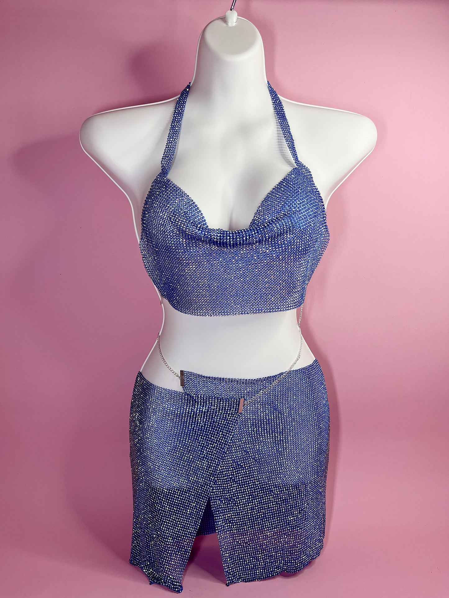 Royal Blue Rhinestone Co Ord