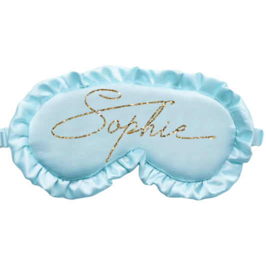 Personalised Satin Ruffle Sleep Mask