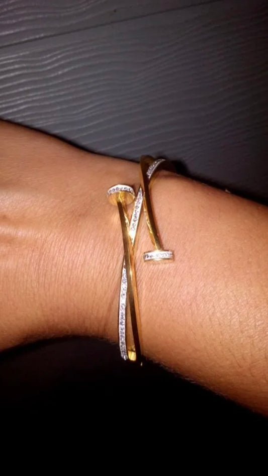 Luxury Rhinestone Cross Bracelet